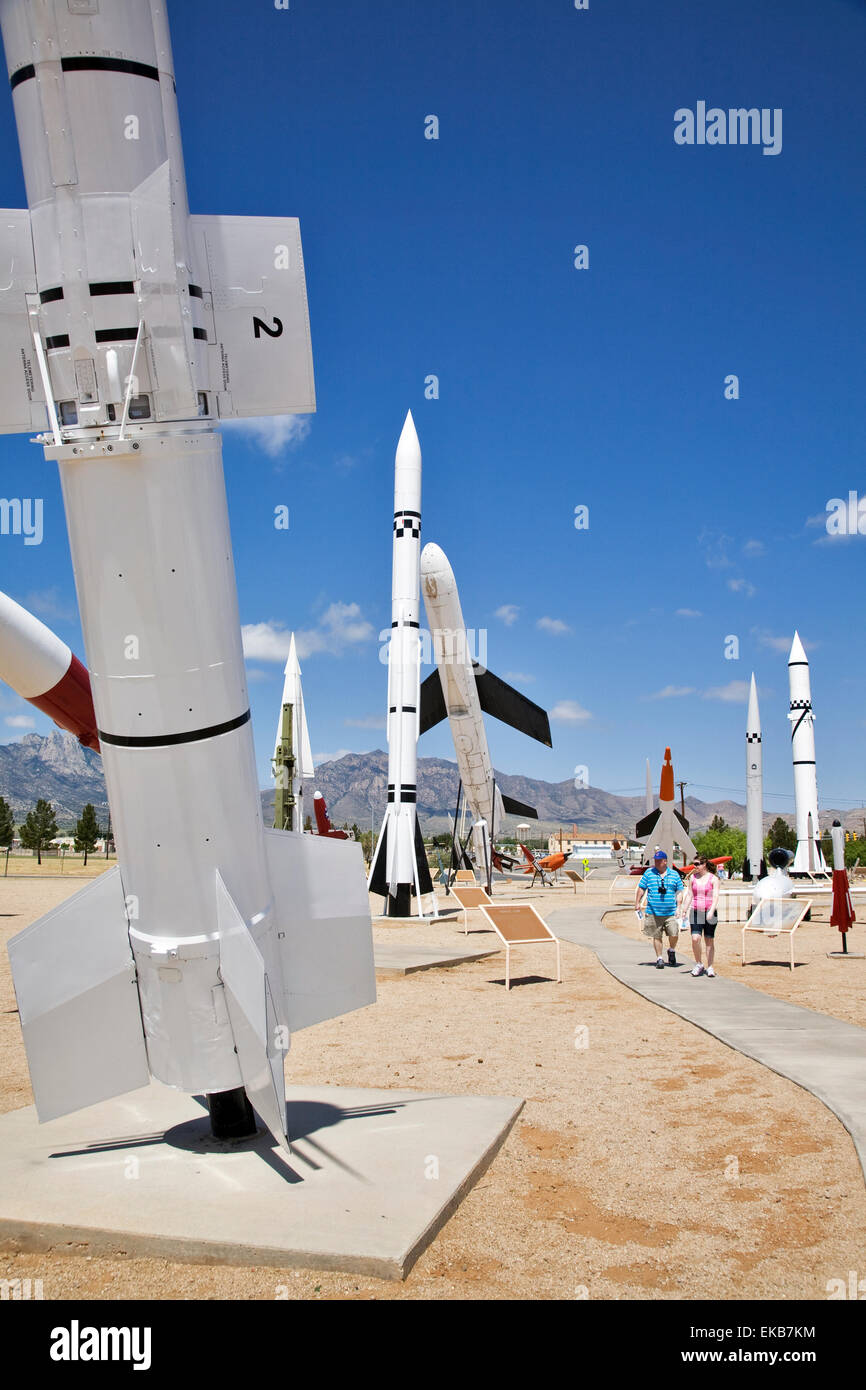 Il White Sands Missile Range Museo è una visualizzazione completa della storia dello spazio e la ricerca del missile in America. Foto Stock