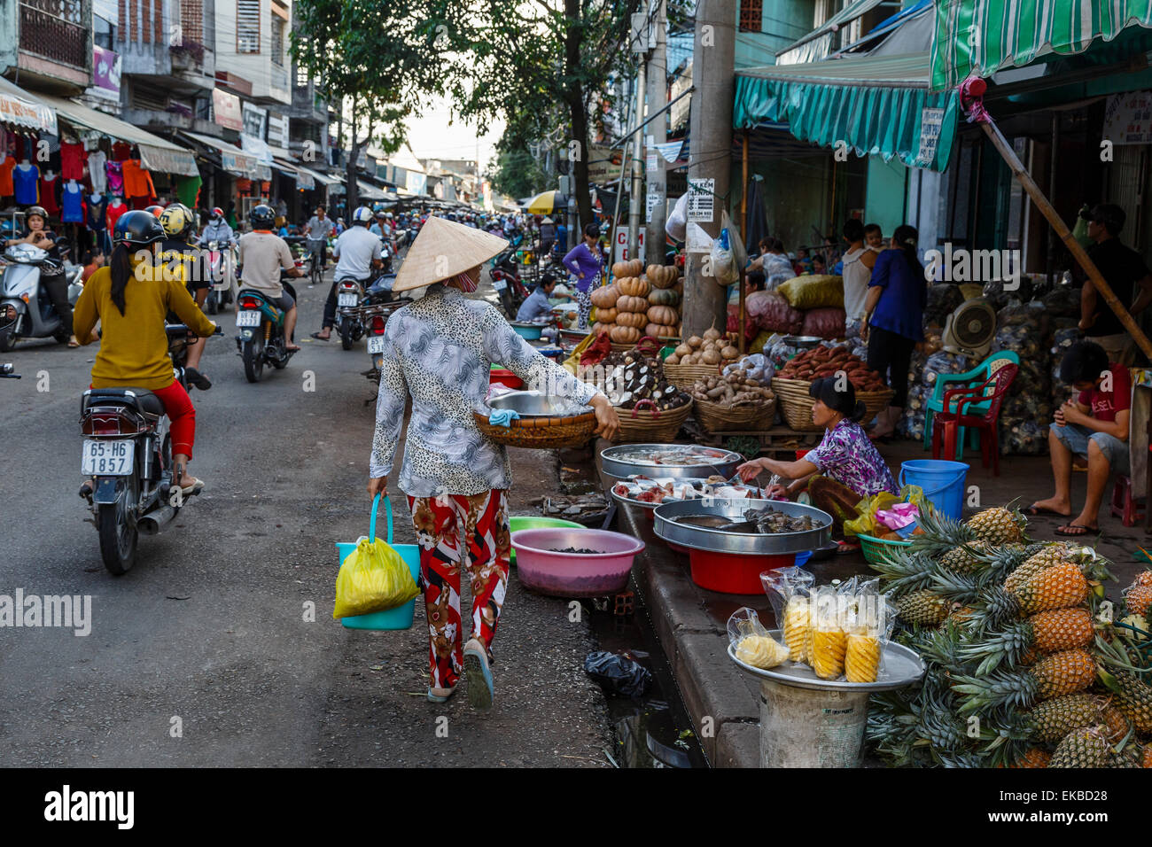 Can Tho Mercato, Delta del Mekong, Vietnam, Indocina, Asia sud-orientale, Asia Foto Stock