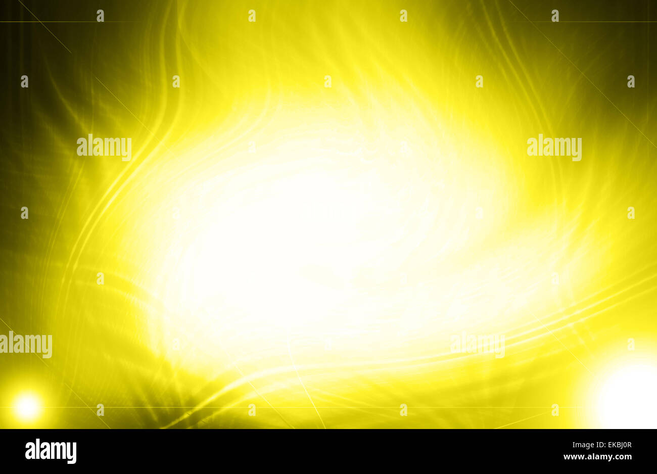 Abstract sfondo giallo con motion ray technology Foto Stock