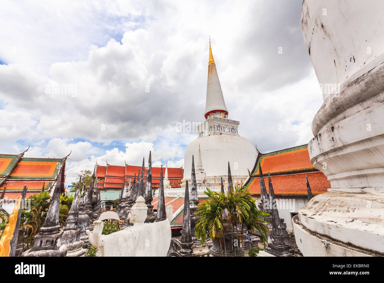 Il Wat Phra Mahathat Woramahawihan in Nakhon Sri Thammarat provincia, Thailandia Foto Stock