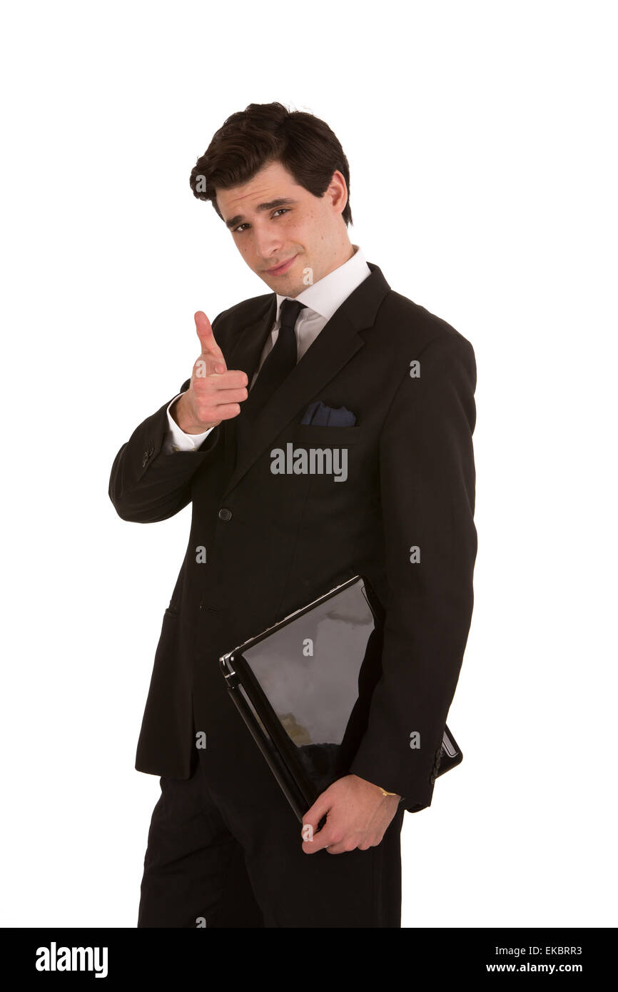 Profilo di colpo un bel business executive Foto Stock