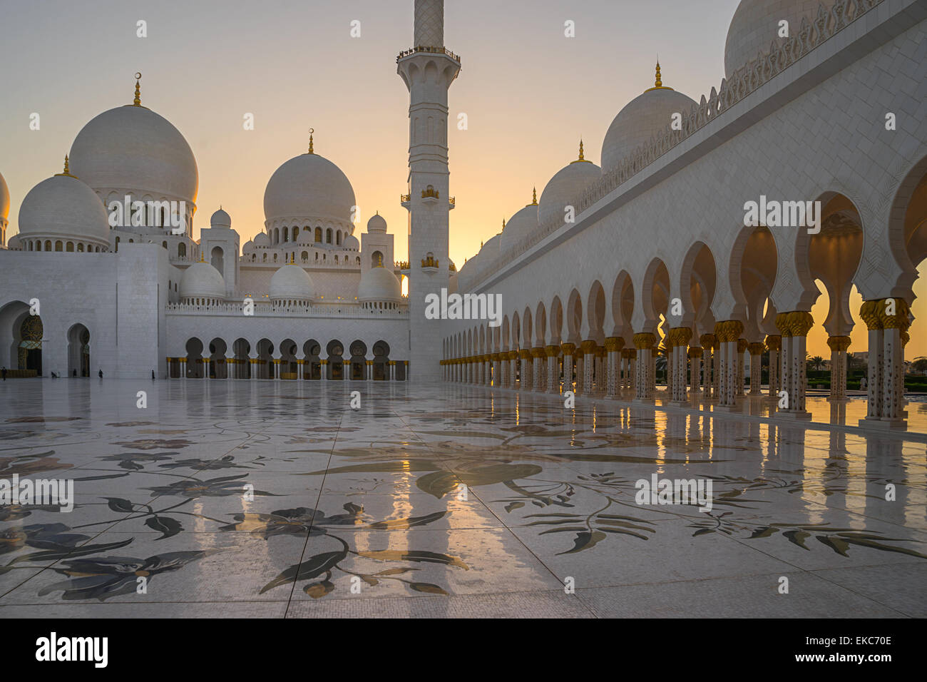 Sheikh Zayed Grande Moschea di Abu Dhabi Foto Stock