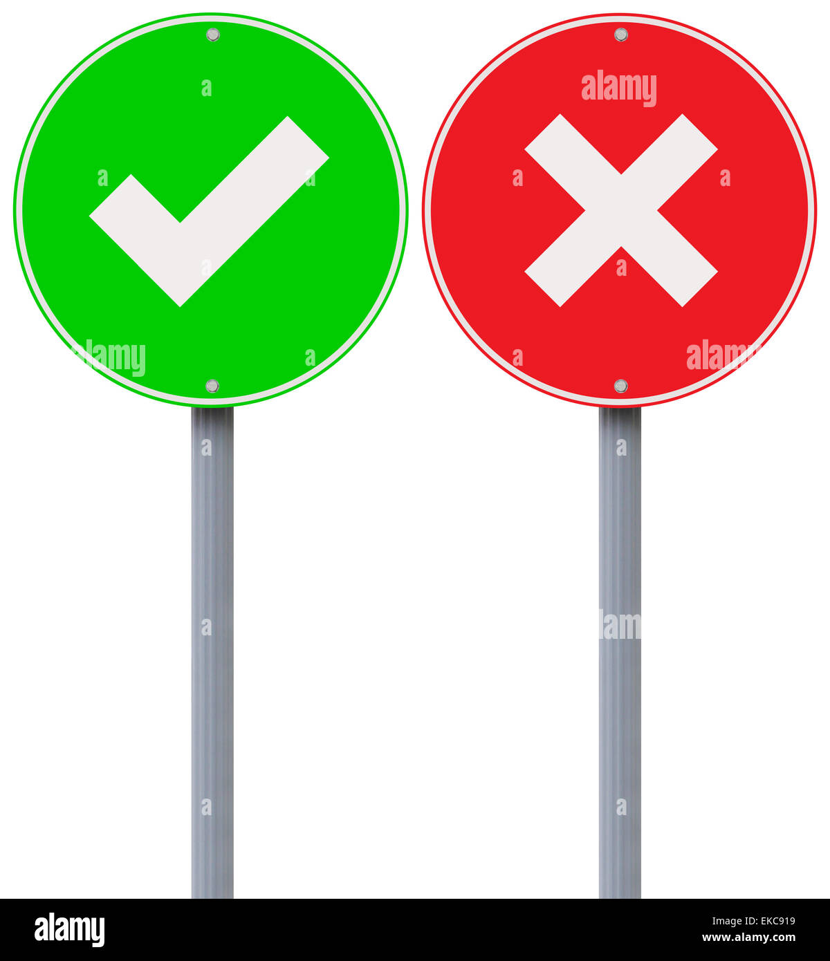 Giusto o sbagliato Foto Stock