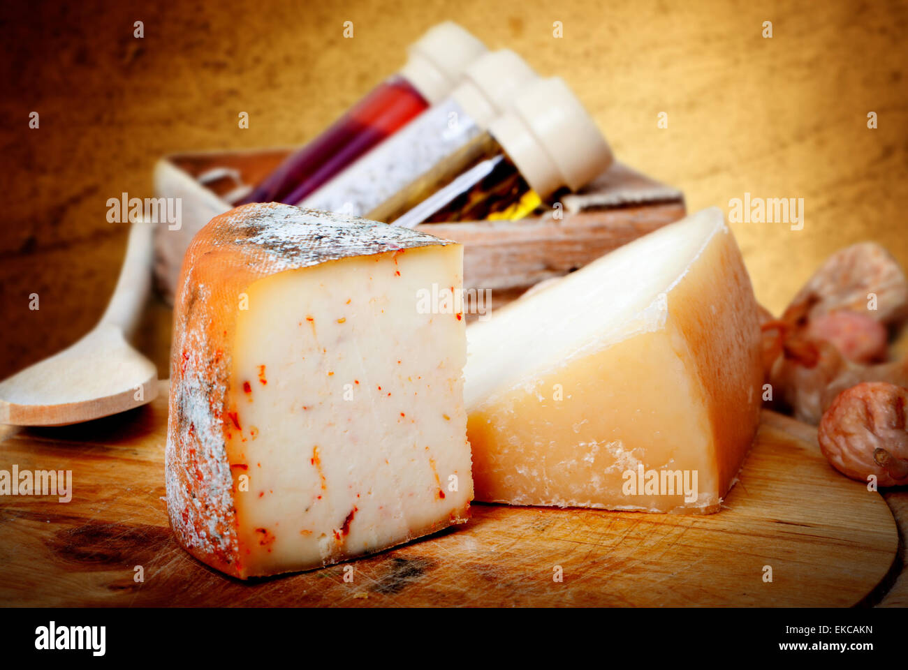 Composizione di formaggio Foto Stock