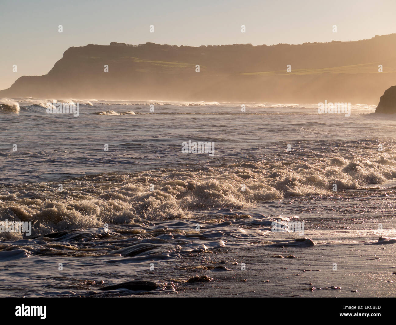 La spiaggia di Robin cappe Bay, Yorkshire,la Gran Bretagna Foto Stock