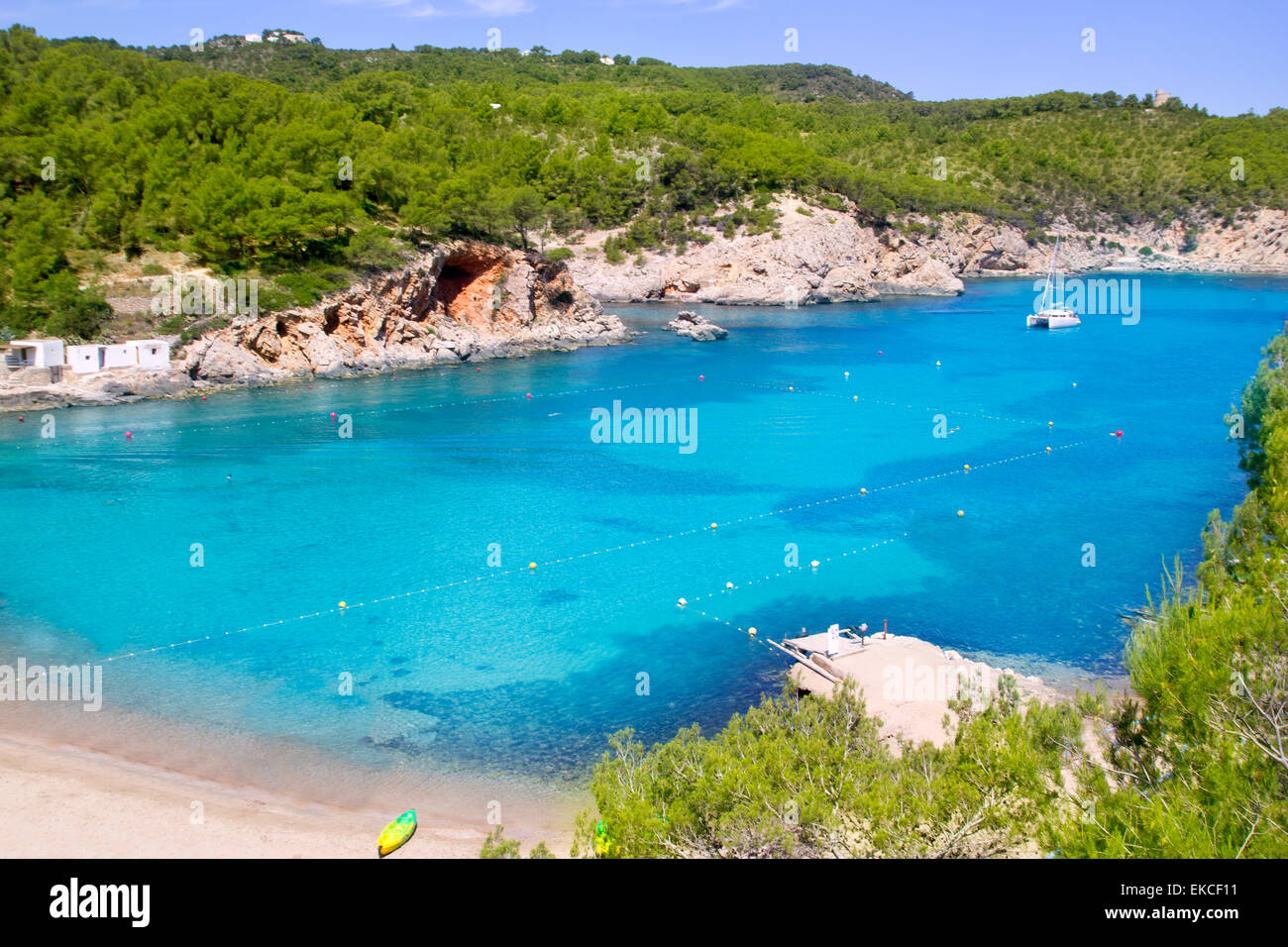 Porto di Ibiza de San Miquel San Miguel beach Foto Stock