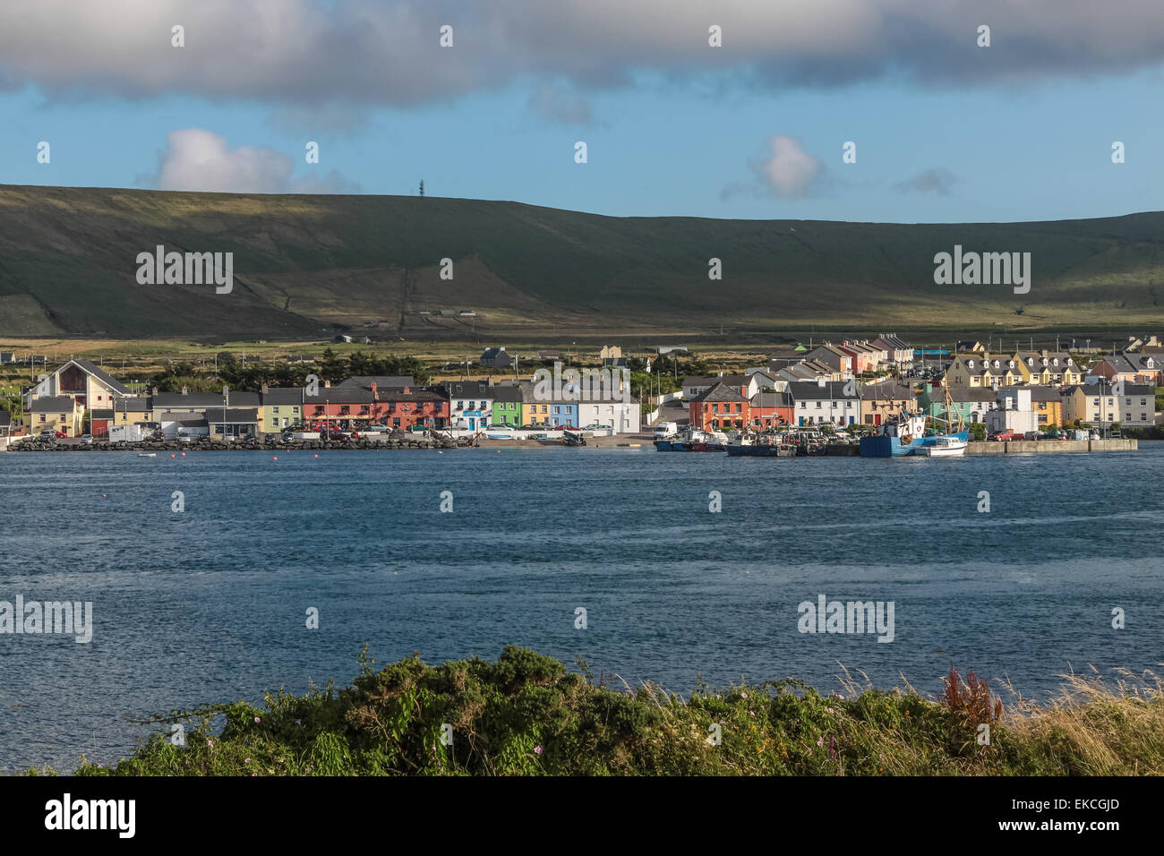 Vista di Portmagee, nella contea di Kerry, Irlanda Foto Stock