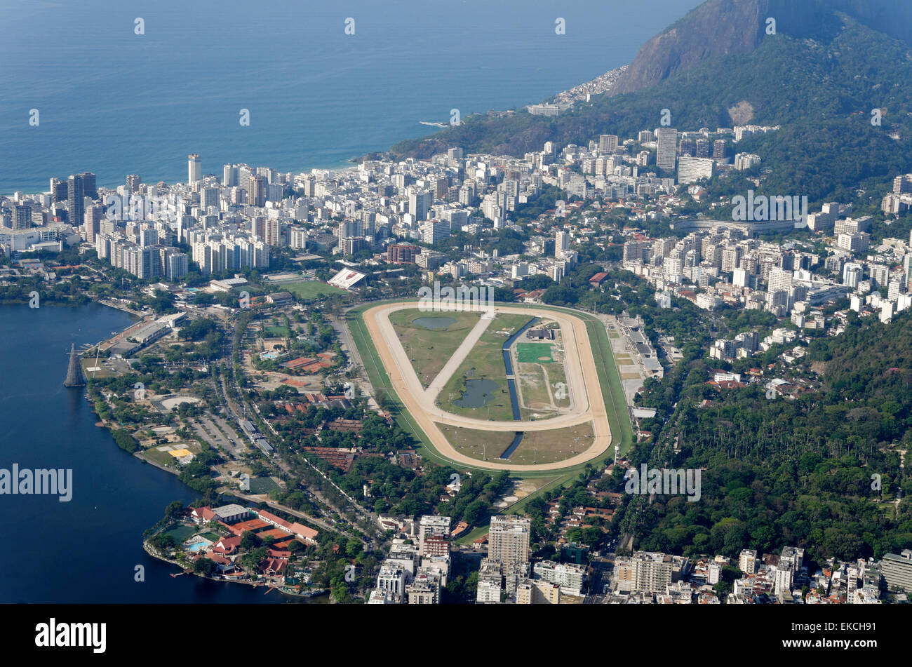 Hipódromo da Gávea e Estádio do Flamengo. Il Rio de Janerio jockey club race course Foto Stock