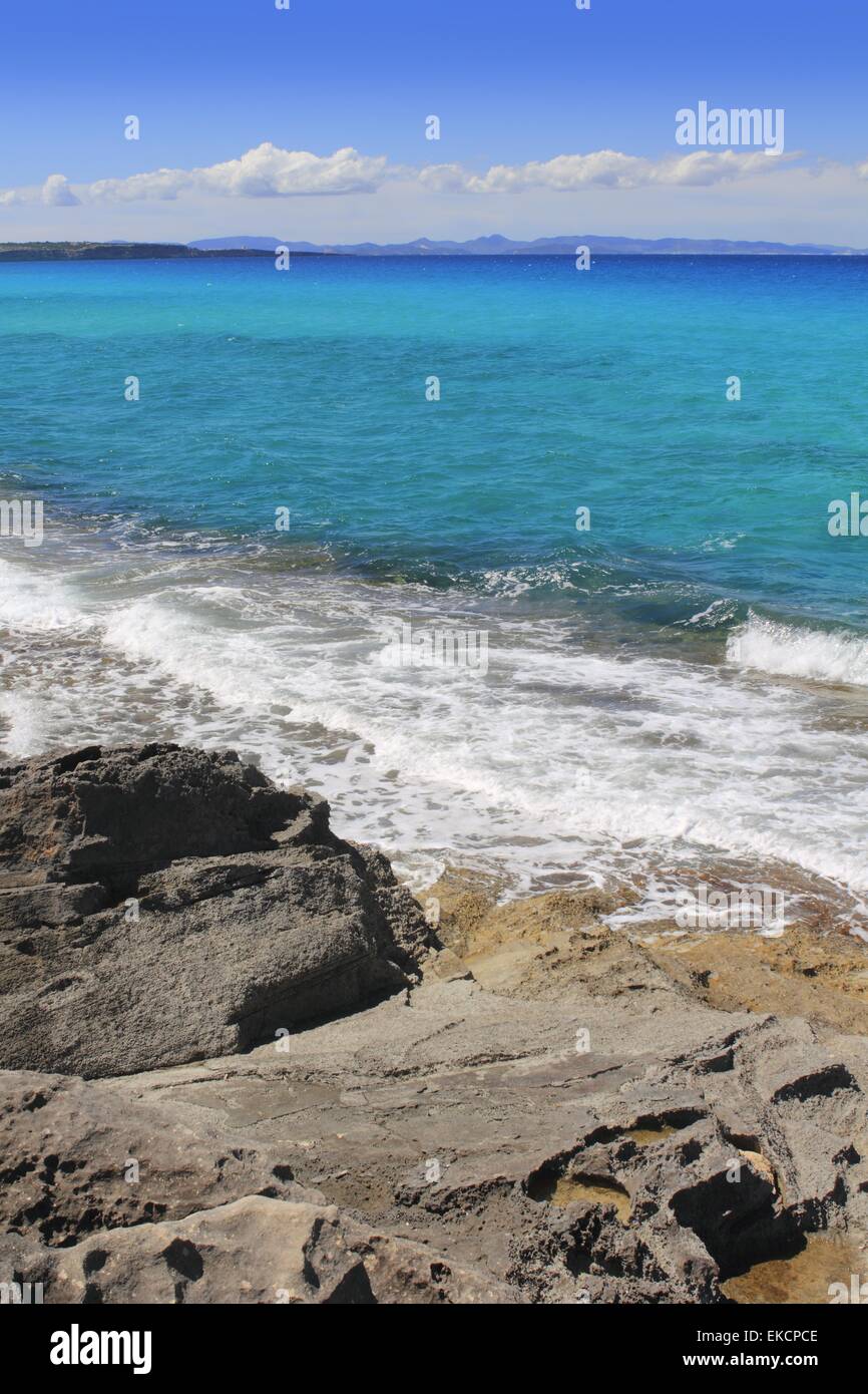 Escalo Formentera acque turchesi del mar mediterraneo Foto Stock