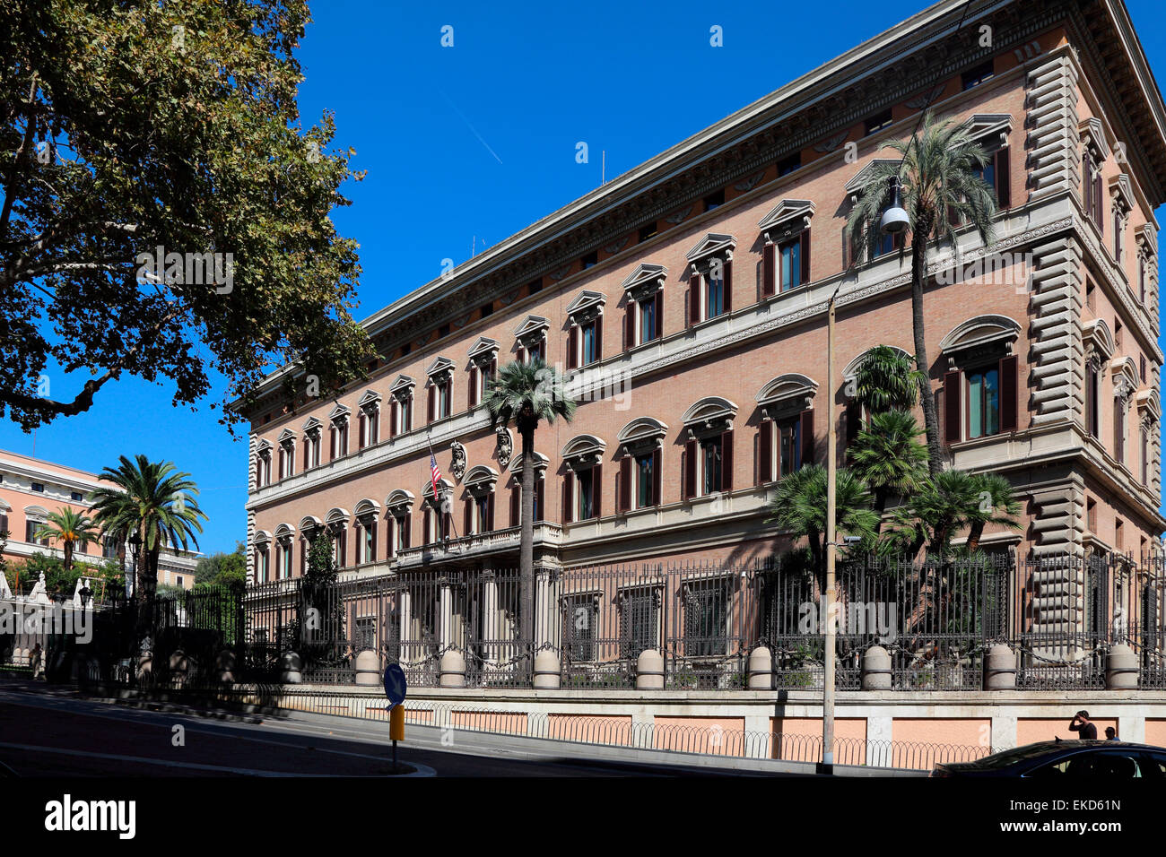 Italia Roma ambasciata degli Stati Uniti d'America Foto Stock