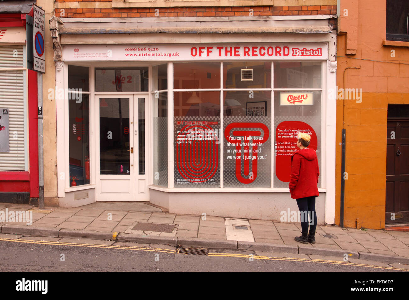 Il record della gioventù servizio di consulenza locali in St Michael's Hill Inghilterra Bristol REGNO UNITO Foto Stock