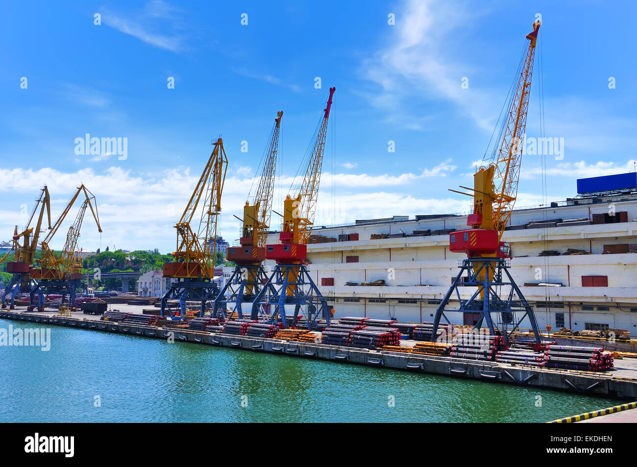 Porto commerciale Foto Stock