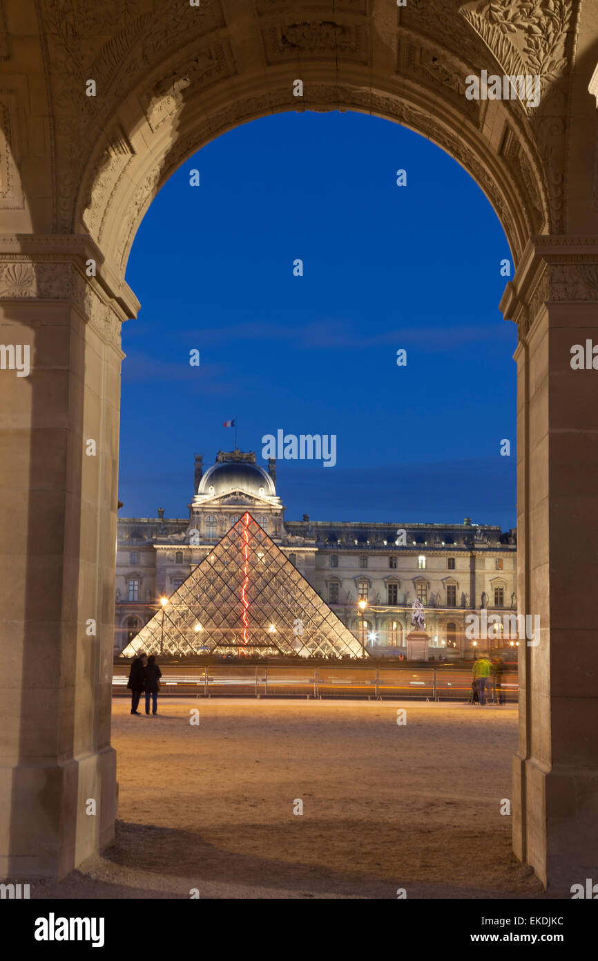 Il museo del Louvre, Parigi, Ile-de-France, Francia Foto Stock
