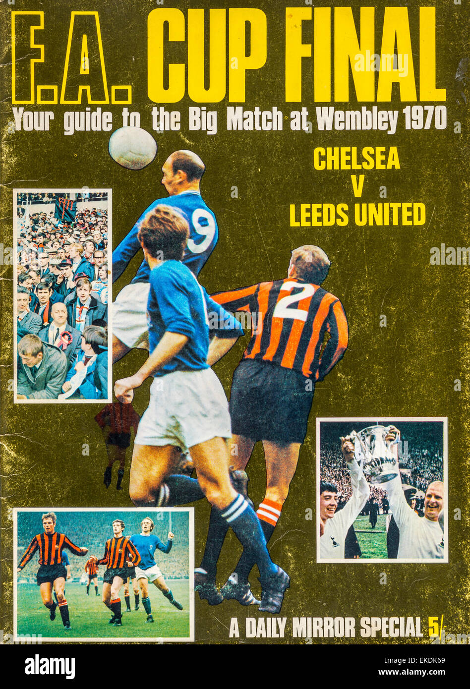 1970 finale di FA cup souvenir opuscolo. Chelsea v Leeds United Foto Stock
