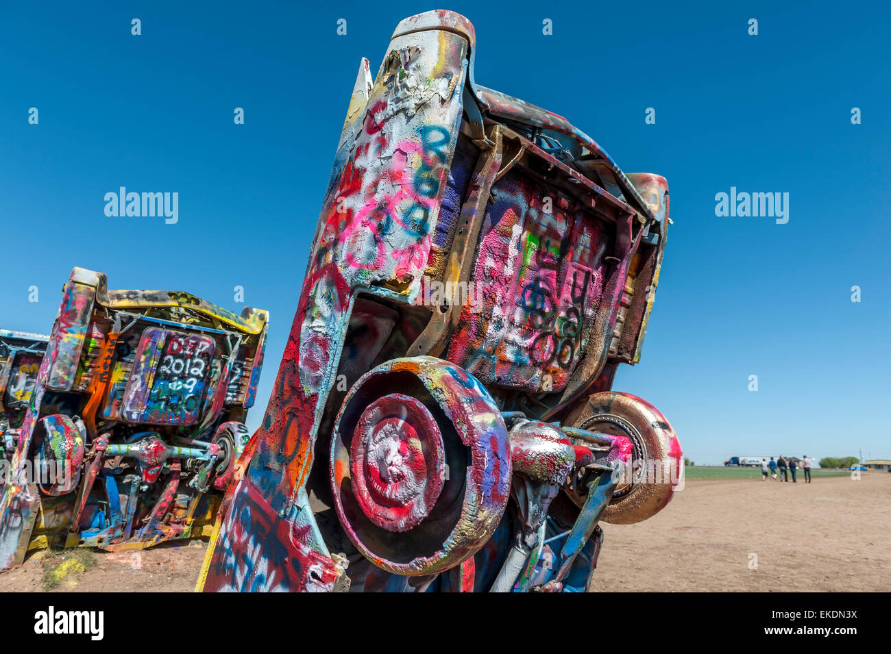 Cadillac Ranch, Amarillo .Texas.USA Foto Stock