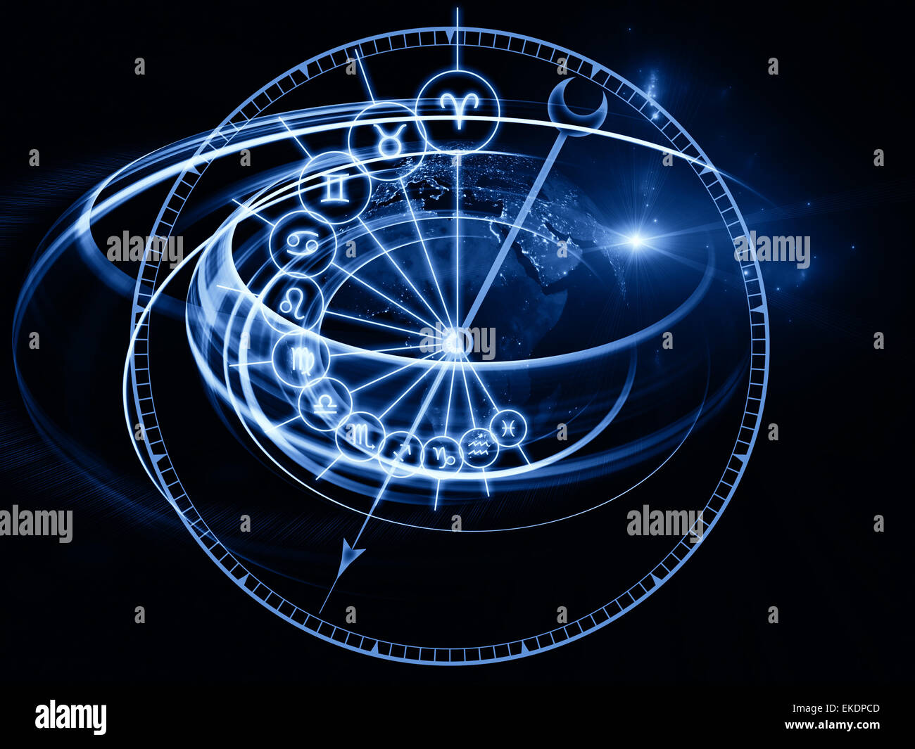 Quadrante di astrologia Foto Stock