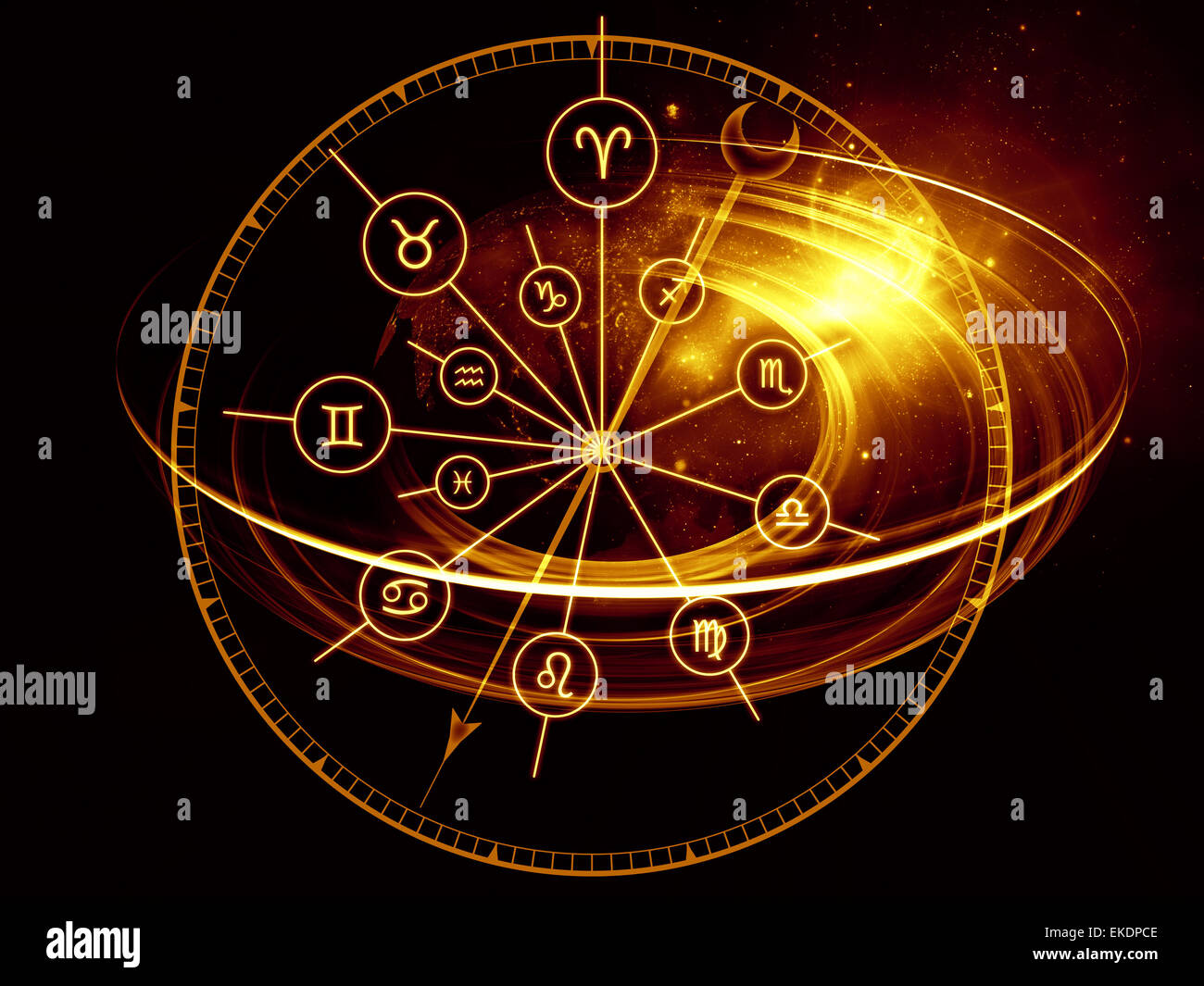 Quadrante di astrologia Foto Stock