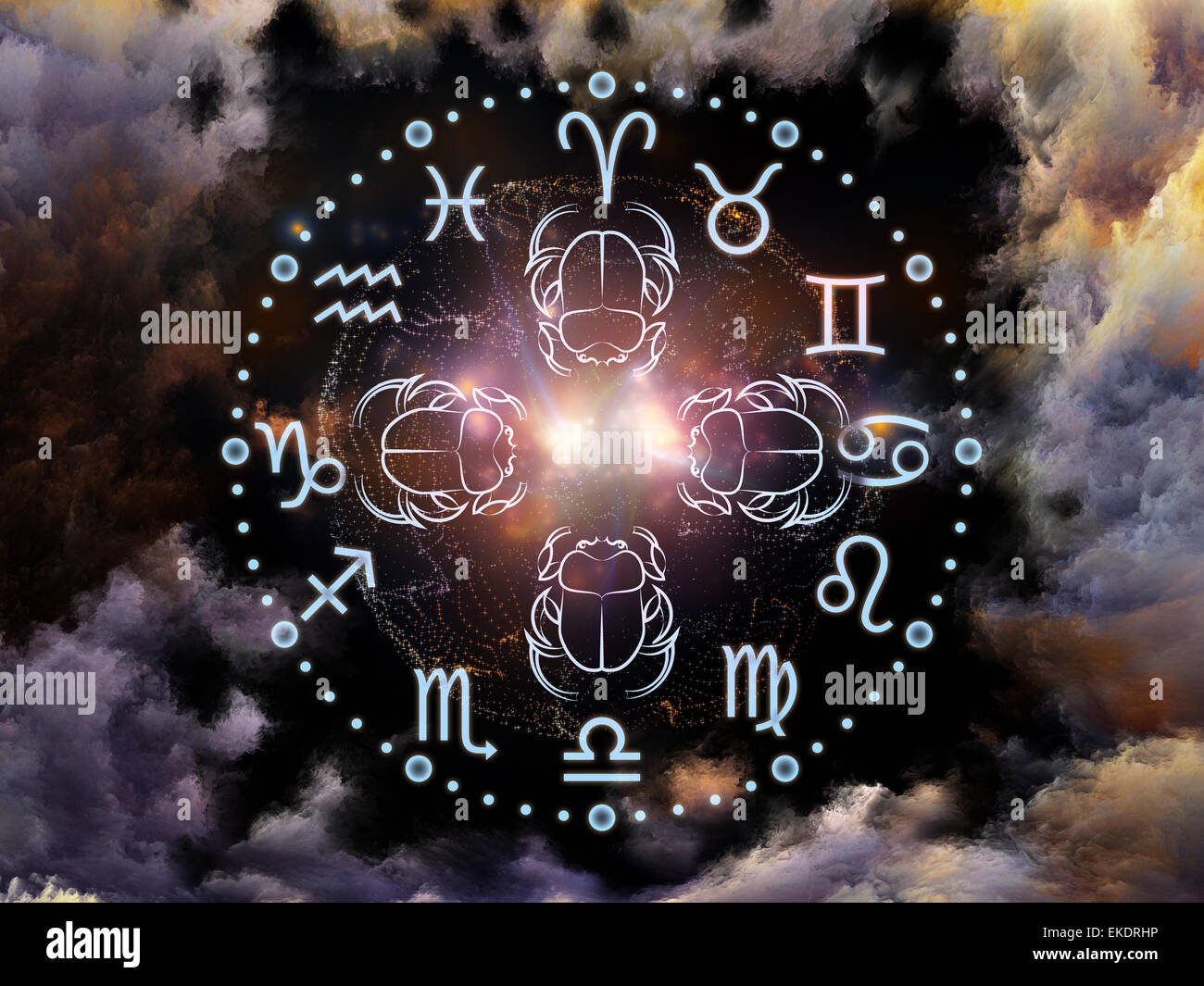Disposizione di astrologia Foto Stock