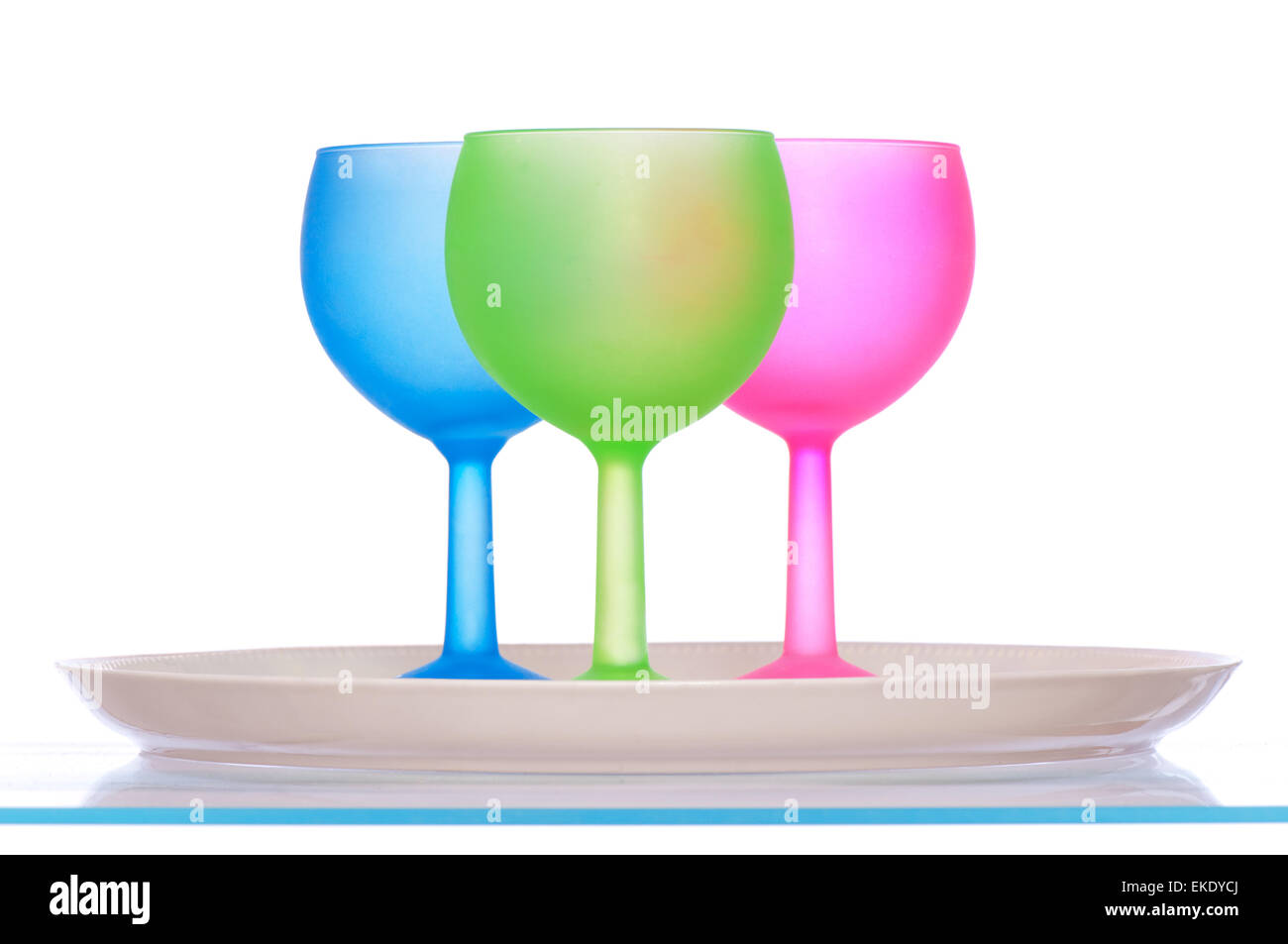 Colorati bicchieri da vino Foto Stock