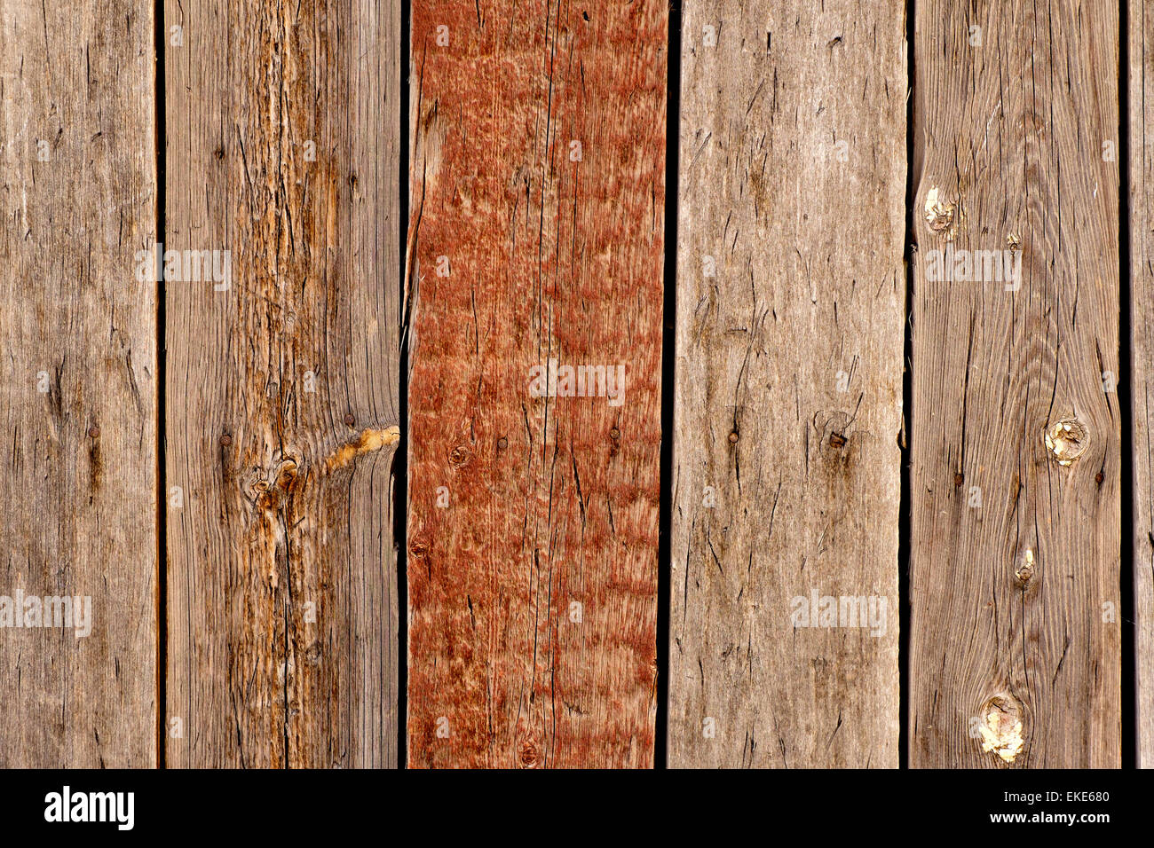 Sfondo di legno con un dipinto in plancia marrone Foto Stock