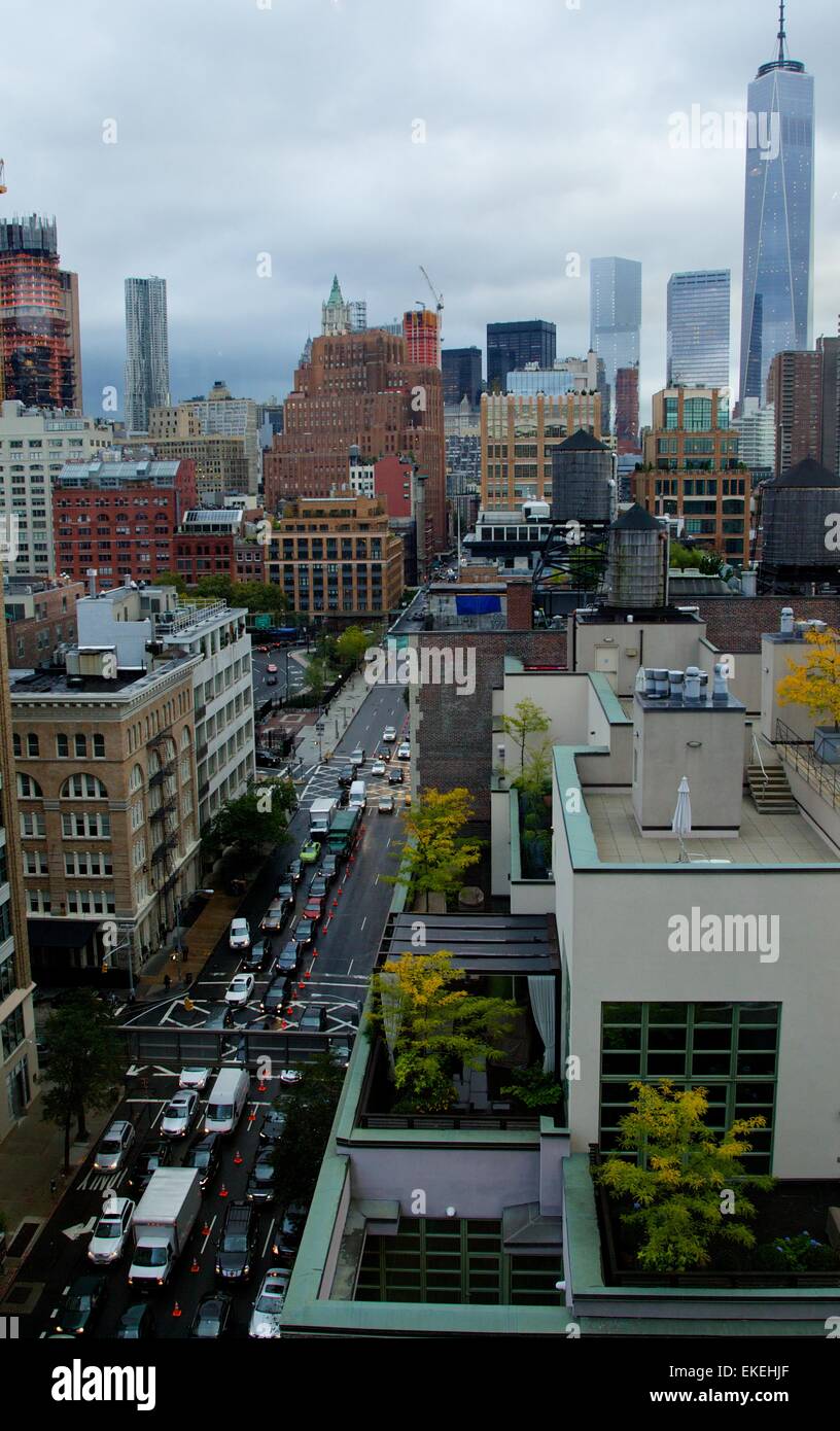 Vedute aeree di Jay Z's Loft appartamento su 195 Hudston Street nel quartiere Tribeca di New York City con: atmosfera dove: la città di New York, New York, Stati Uniti quando: 05 Ott 2014 Foto Stock