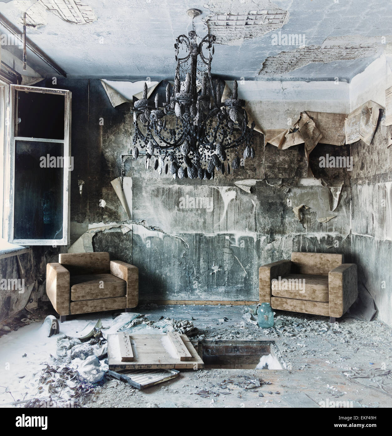 Abbandonato interno Foto Stock