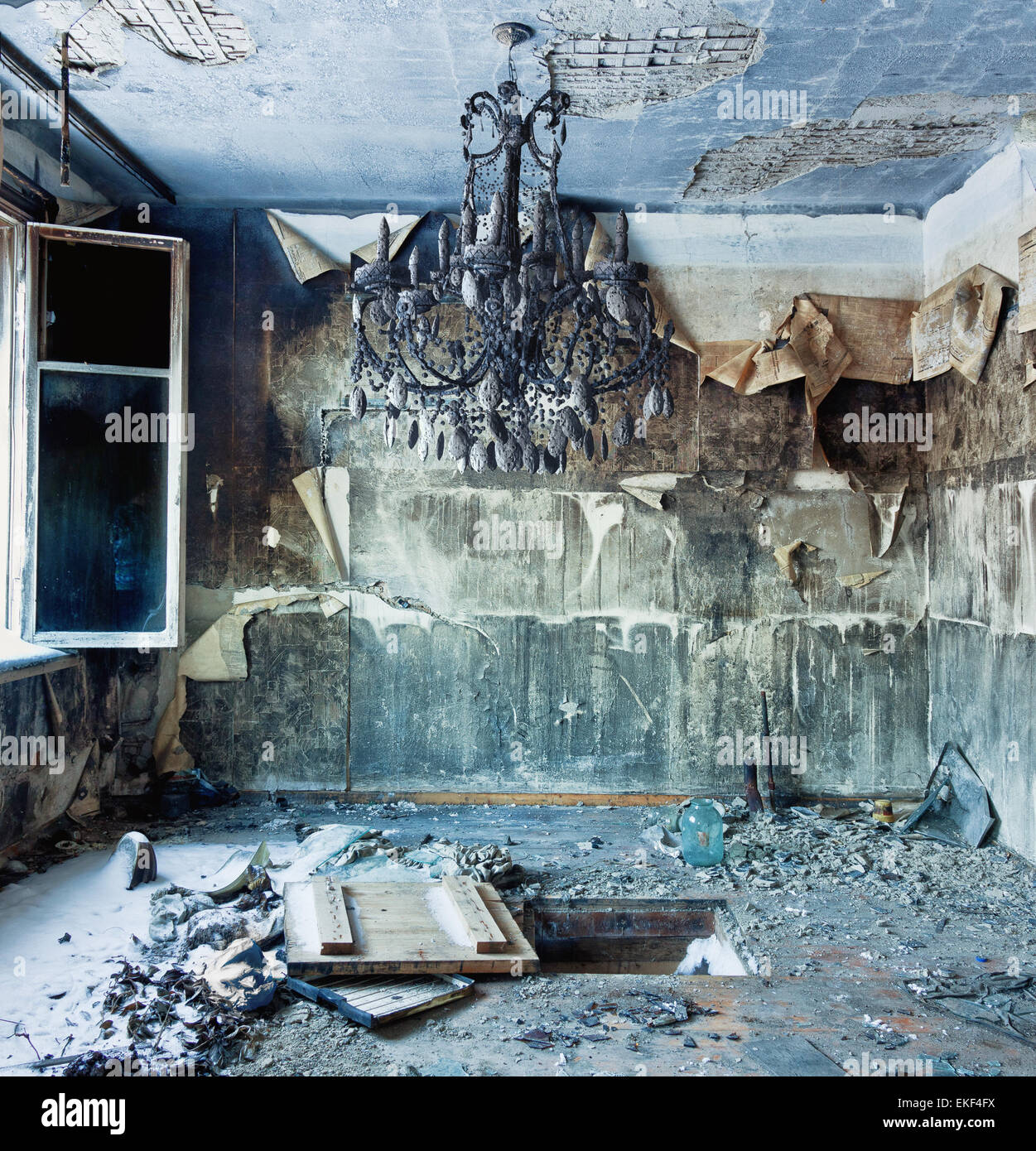 Abbandonato interno Foto Stock