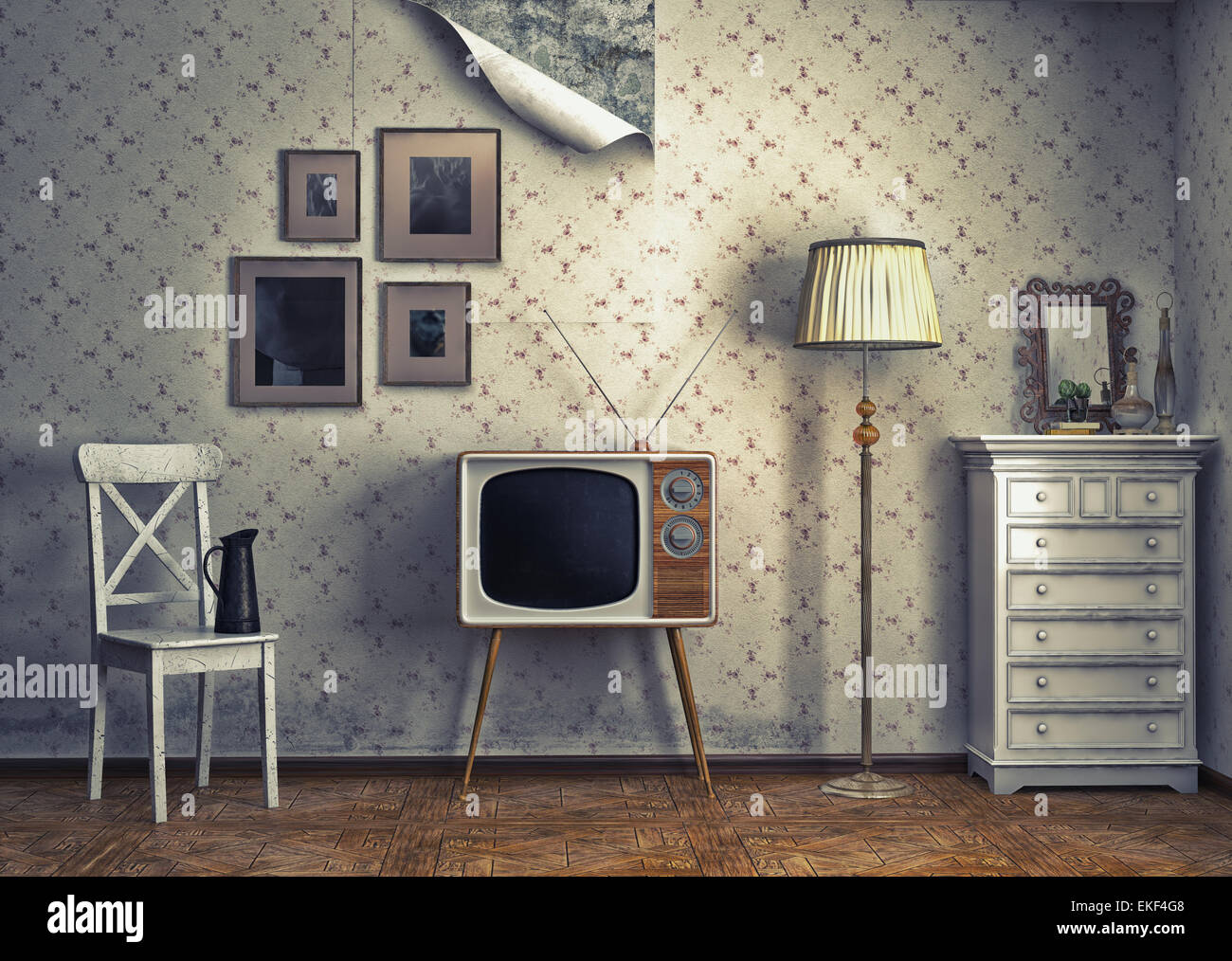 Retro interiore Foto Stock