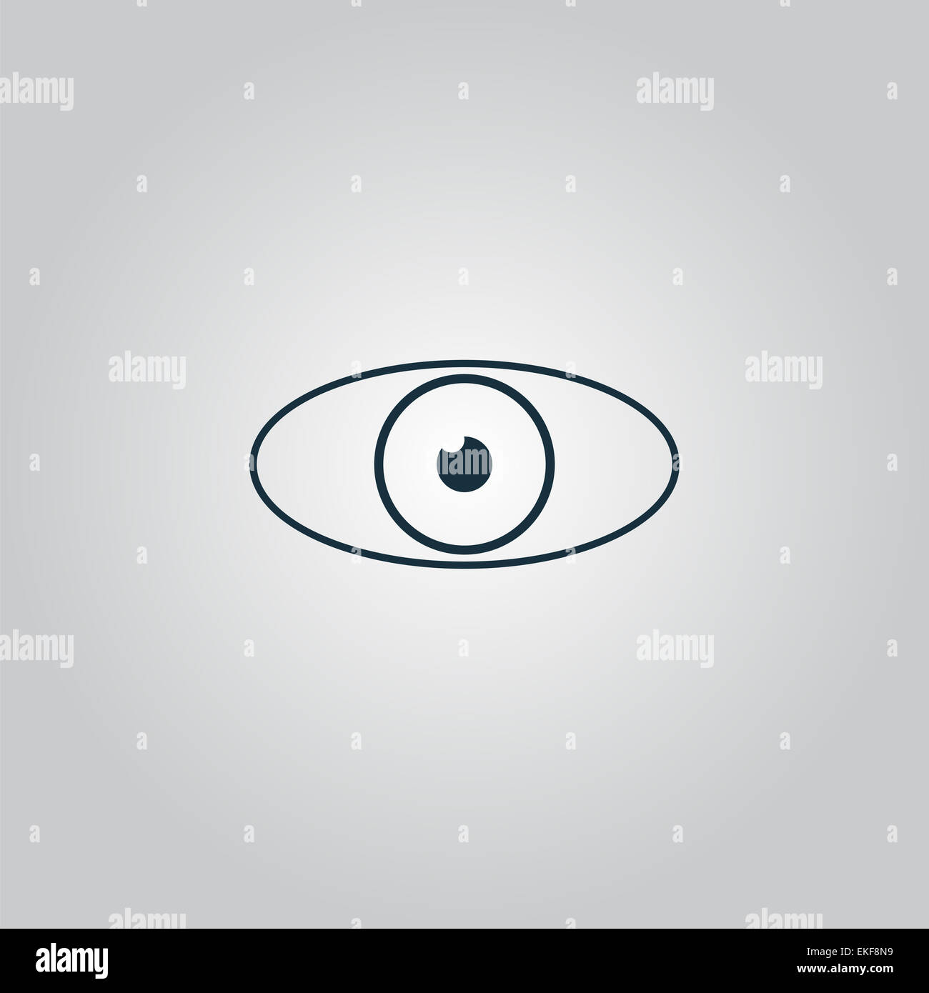 Icona dell'occhio. Design piatto stile. Foto Stock