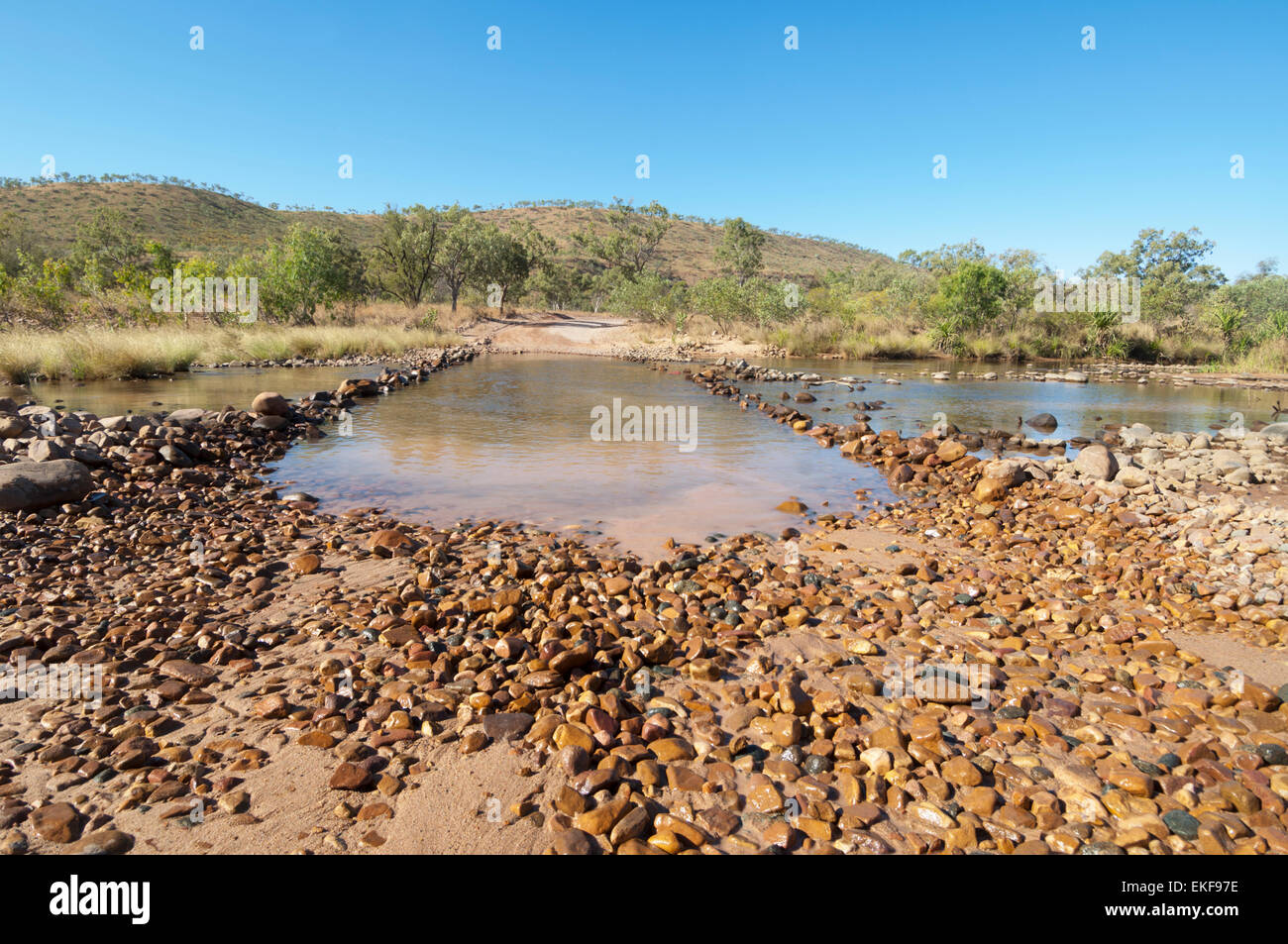 Creek Crossing, Gibb River Road, Kimberley, Western Australia, WA, Australia Foto Stock