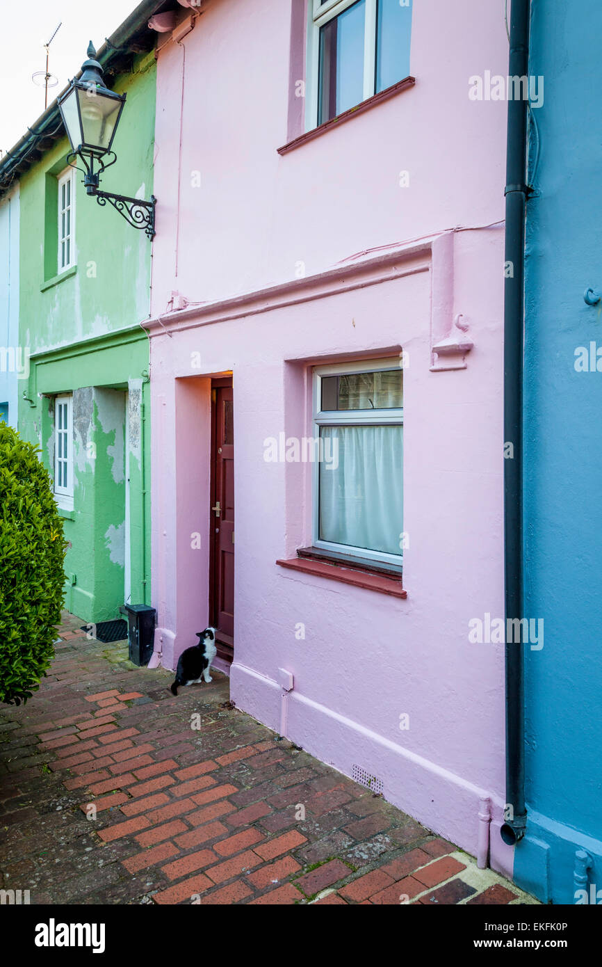 Case colorate, Lewes, East Sussex, Regno Unito Foto Stock