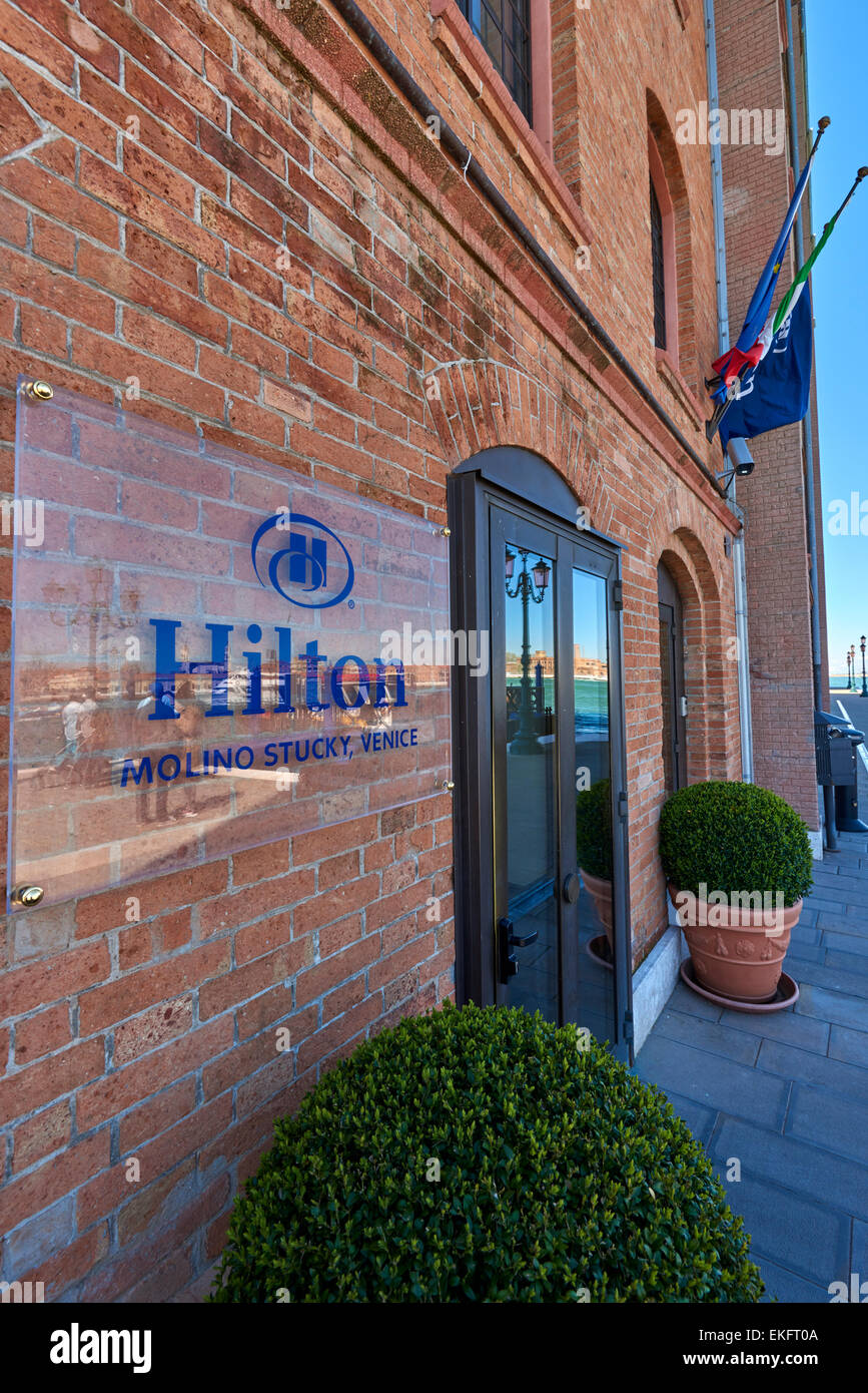 L'Hotel Hilton Molino Stucky Venice è situato sull'isola della Giudecca Italia Foto Stock