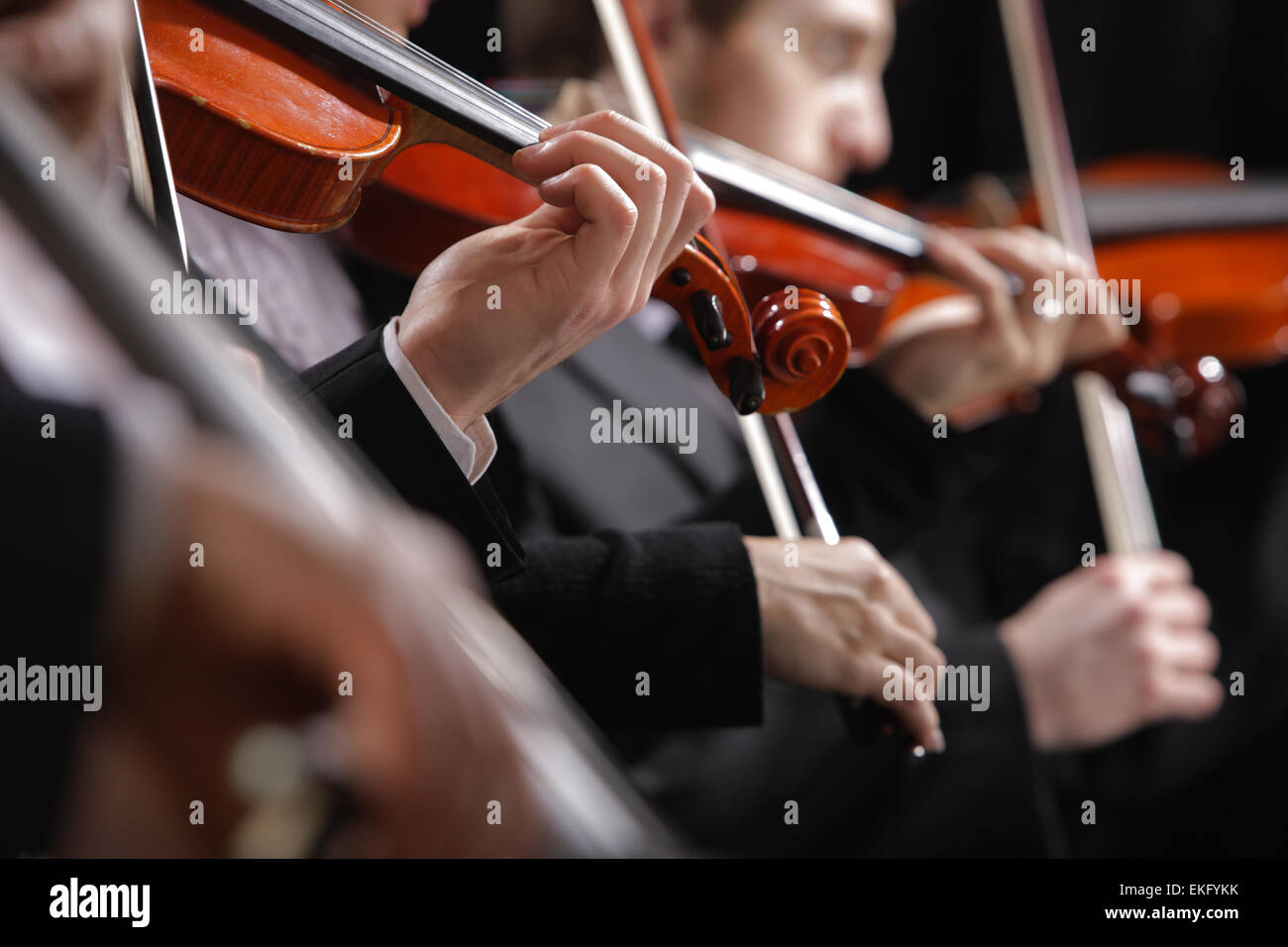 La musica classica. I violinisti in concerto Foto Stock