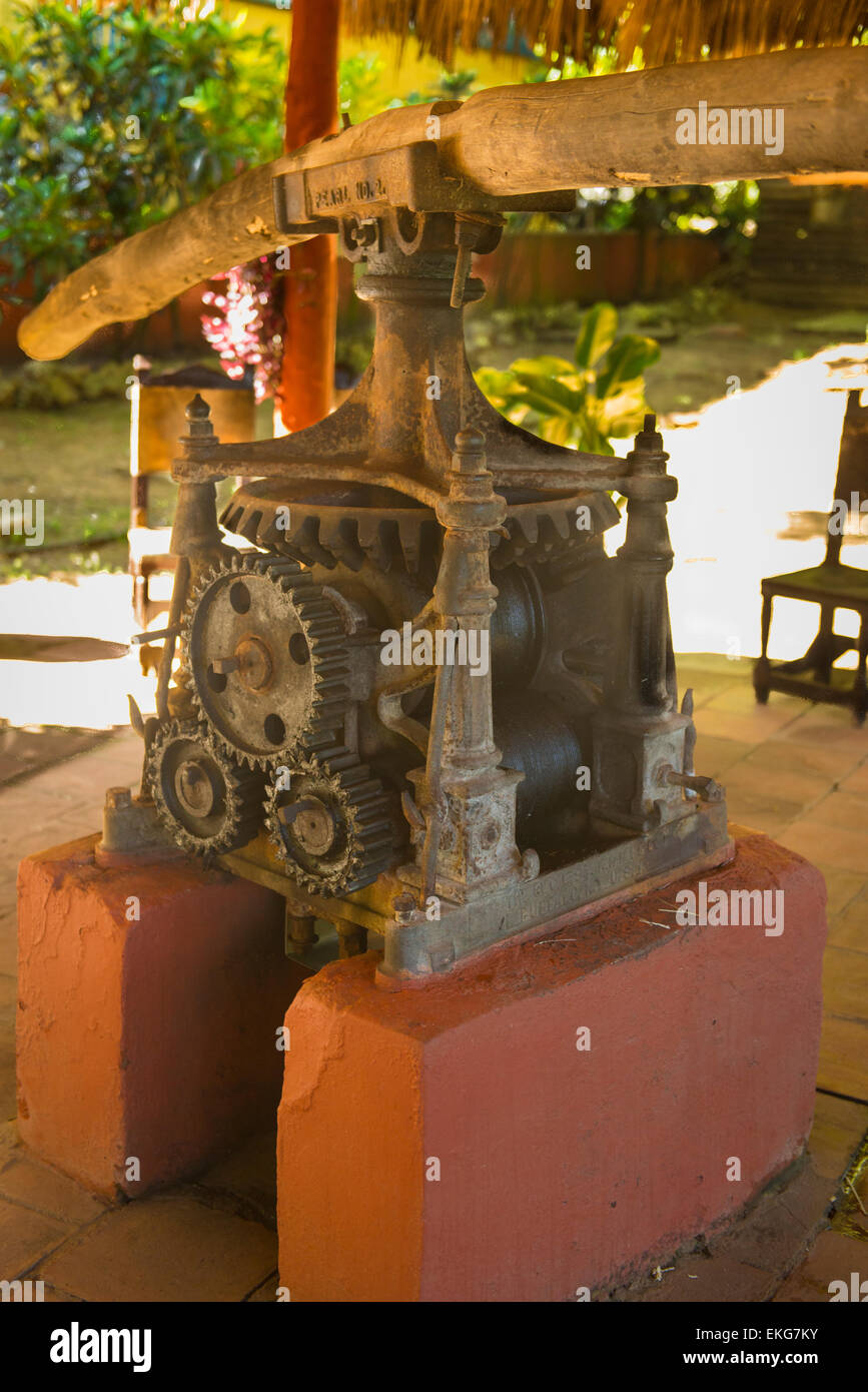 Cuba Trinidad la Valle de los Ingenios , Valle dei Mulini di zucchero , Pearl n. 2 manuale industriale di zucchero di canna da zucchero di canna premere Foto Stock