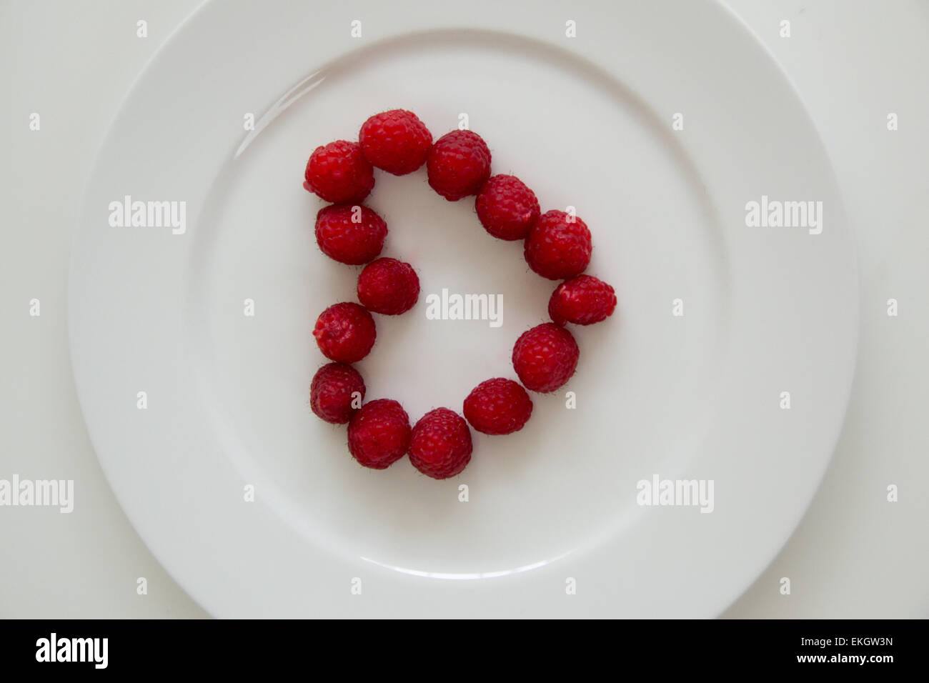 cuore del lampone Foto Stock