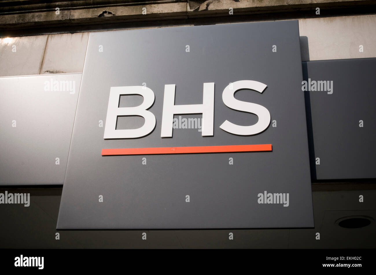 BHS British Home memorizza Sir Philip Green Arcadia Group shop store negozi di abbigliamento del Regno Unito rivenditore rivenditori abbigliamento high street Foto Stock