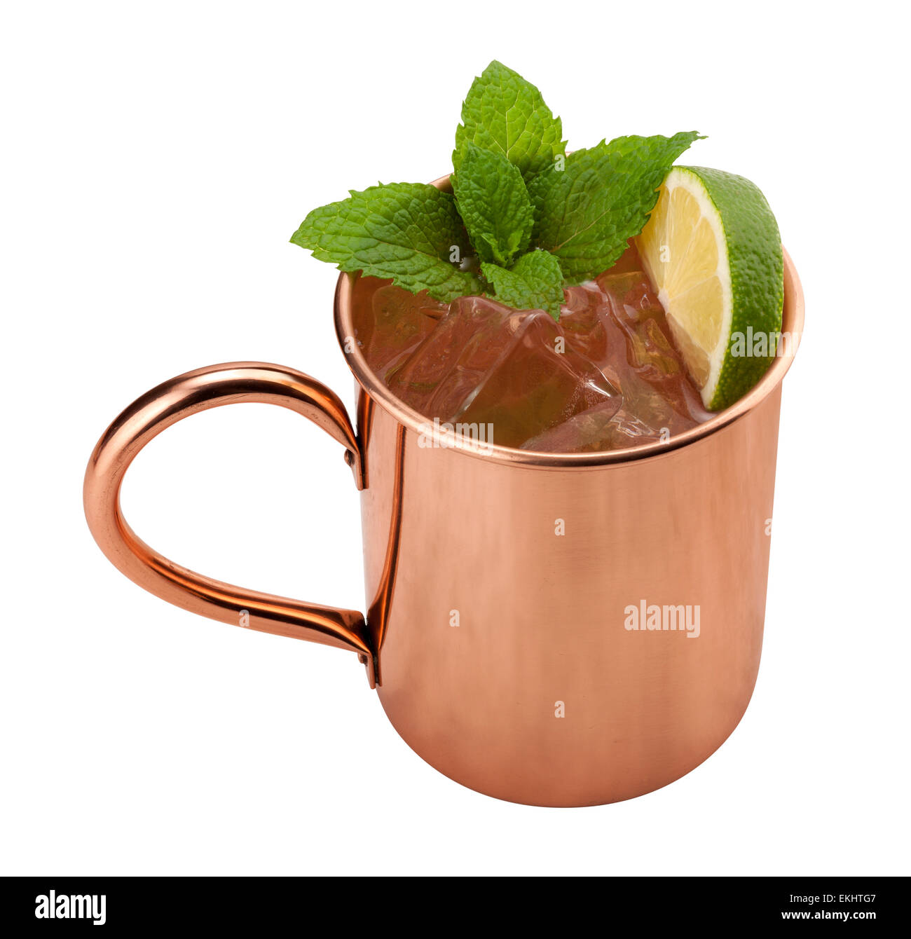 Moscow Mule in una tazza di rame Foto Stock