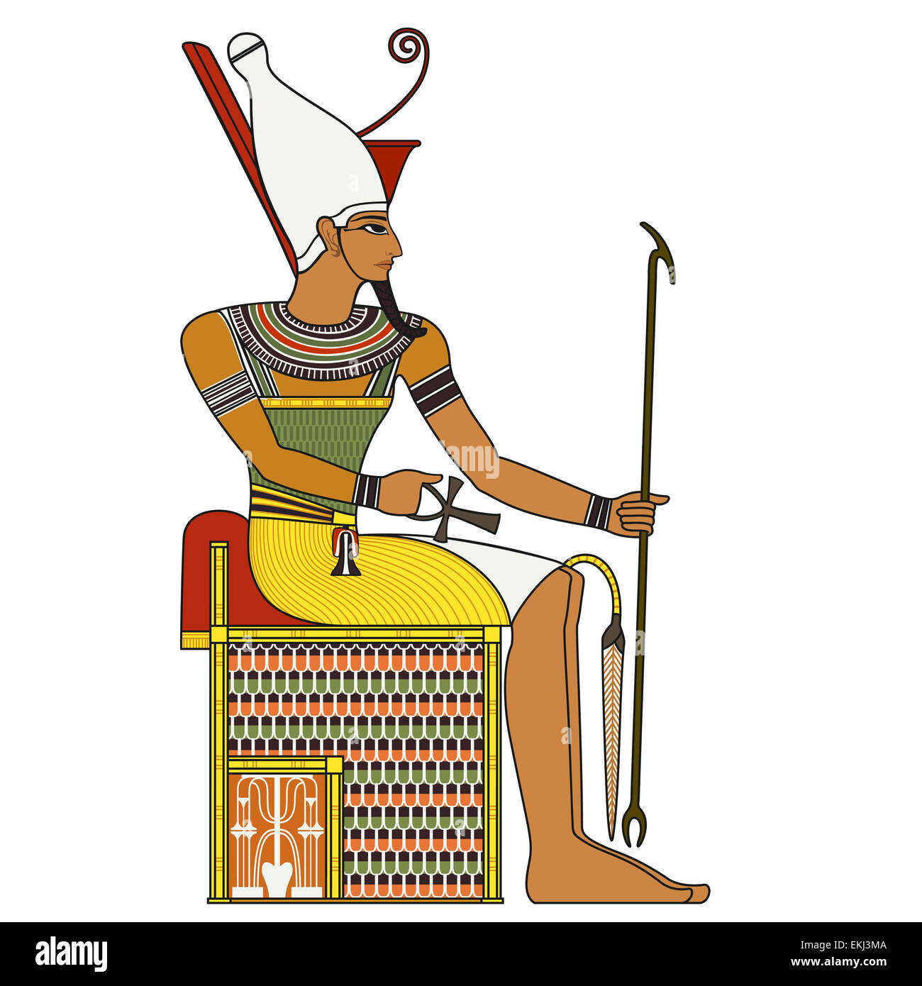 Il faraone,isolato la figura dell' Antico Egitto il faraone Foto Stock