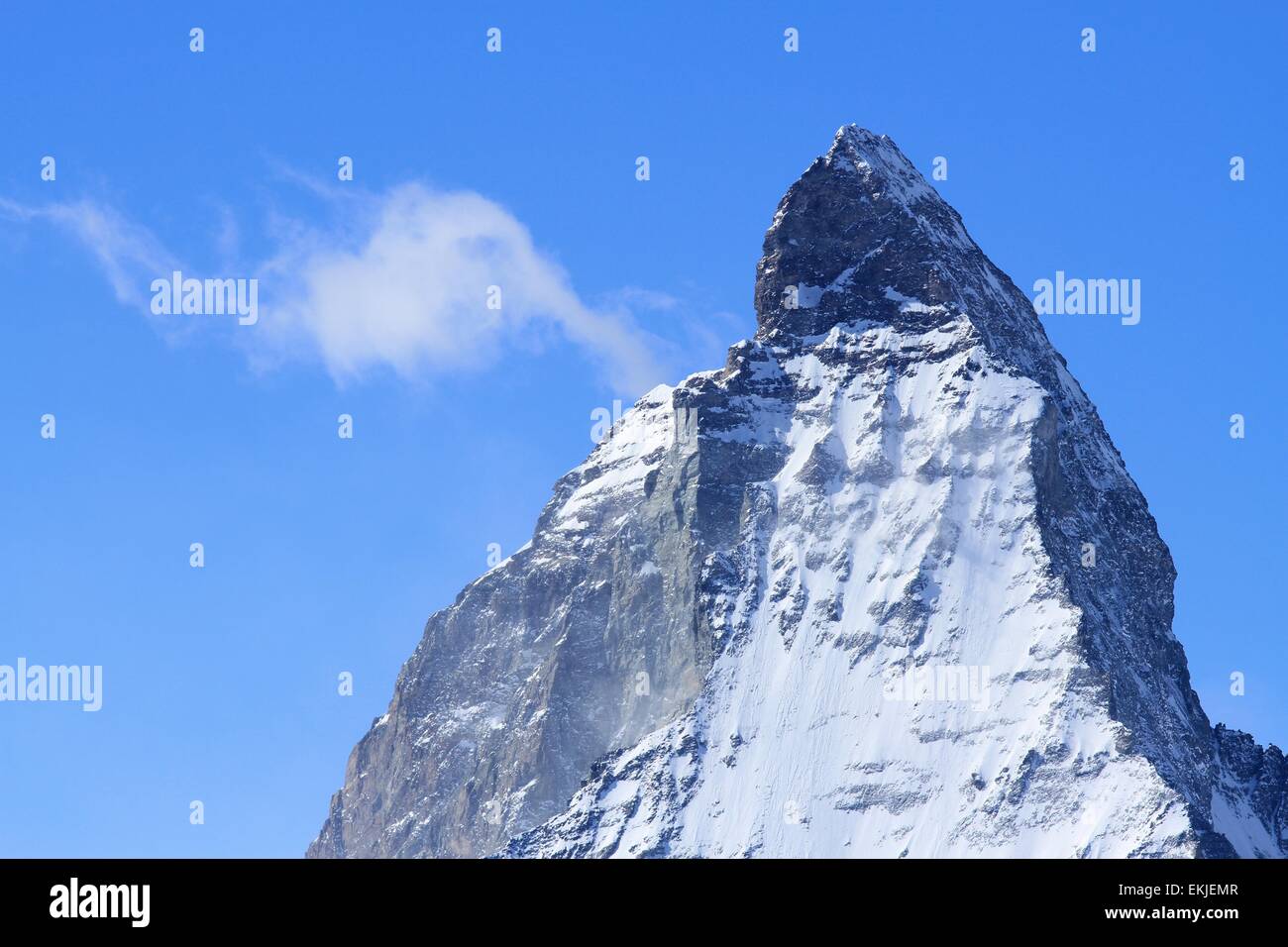 Cervino vista da vicino, Zermatt, Alpi della Svizzera Foto Stock