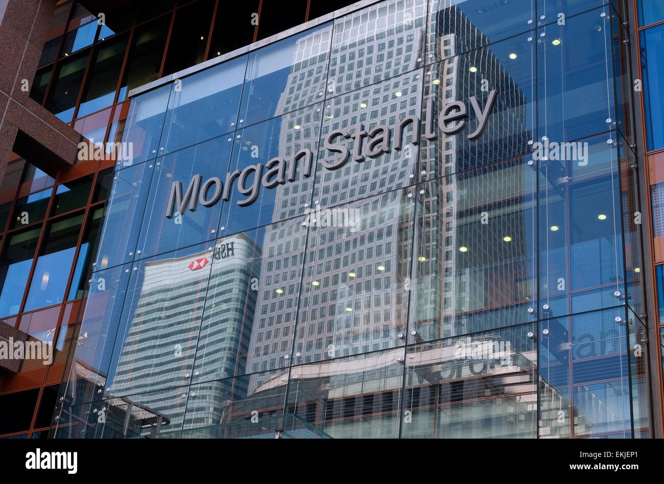 Morgan Stanley uk headquarters, Canary Wharf, Londra, Inghilterra Foto Stock