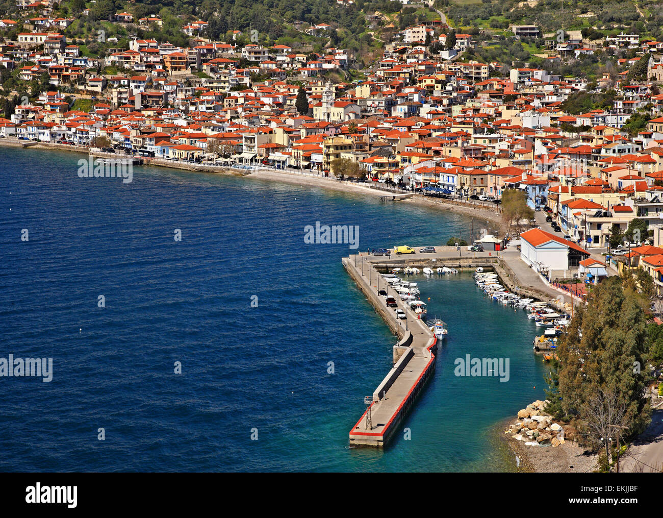 Limni, una delle più belle città della Grecia EUBEA (Eubea) isola (Grecia) Foto Stock