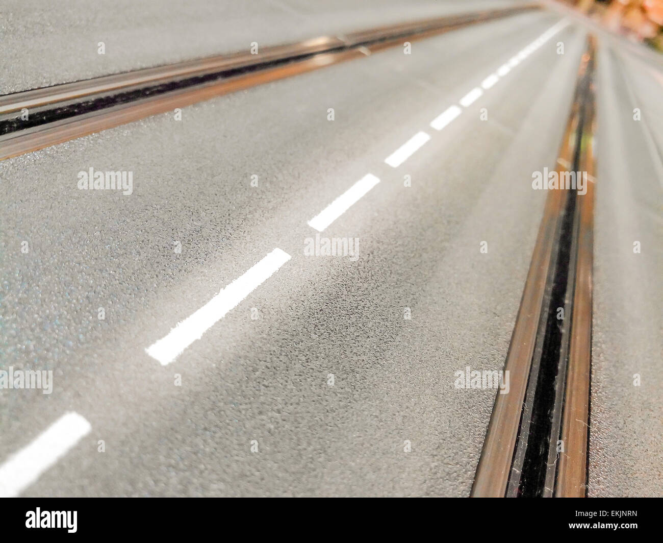 All'interno di un circuito di giocattoli. In prossimità di un circuito di giocattoli Foto Stock