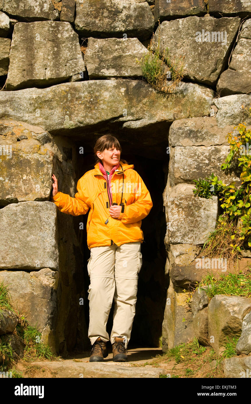 Fort Griswold rovine porta, Fort Griswold Battlefield State Park, Connecticut Foto Stock