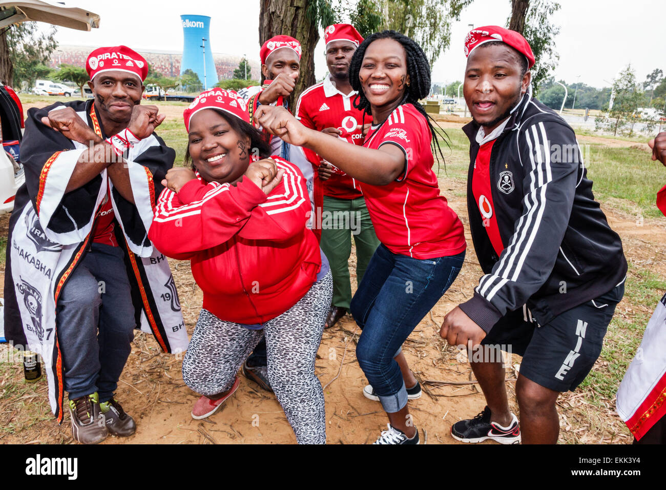 Johannesburg Sud Africa,African Nasrec,FNB Soccer City Stadium,The Calabash,Black Blacks African African African African Minority,adulti adulti uomo maschio, Foto Stock