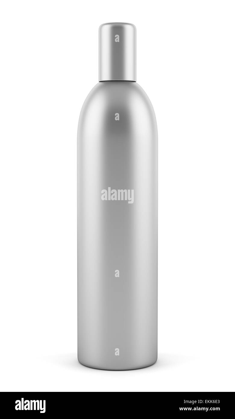 Bianco grigio bottiglia di shampoo isolati su sfondo bianco Foto stock -  Alamy