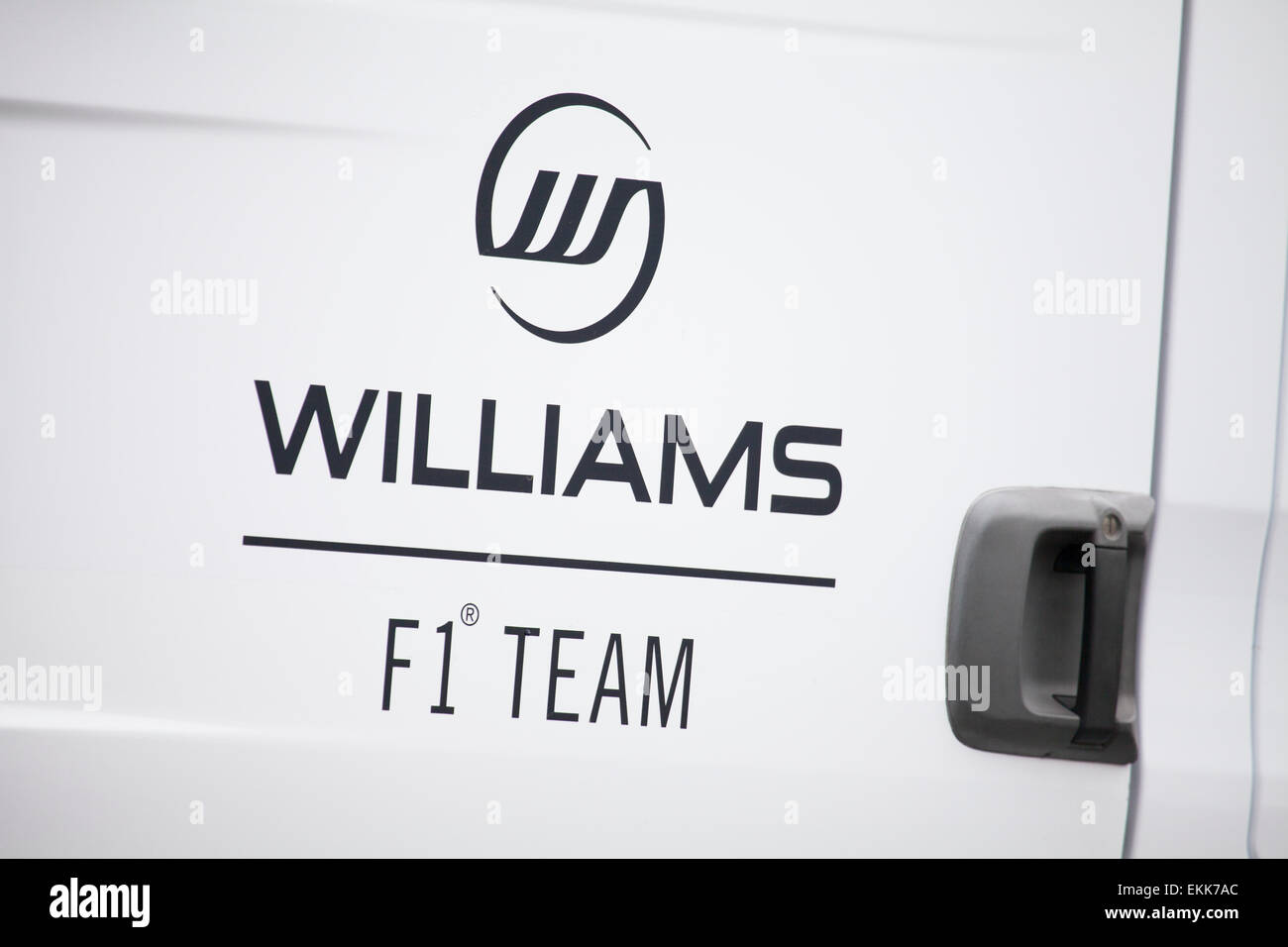 Williams F1 team logo sul carrello porta Foto Stock