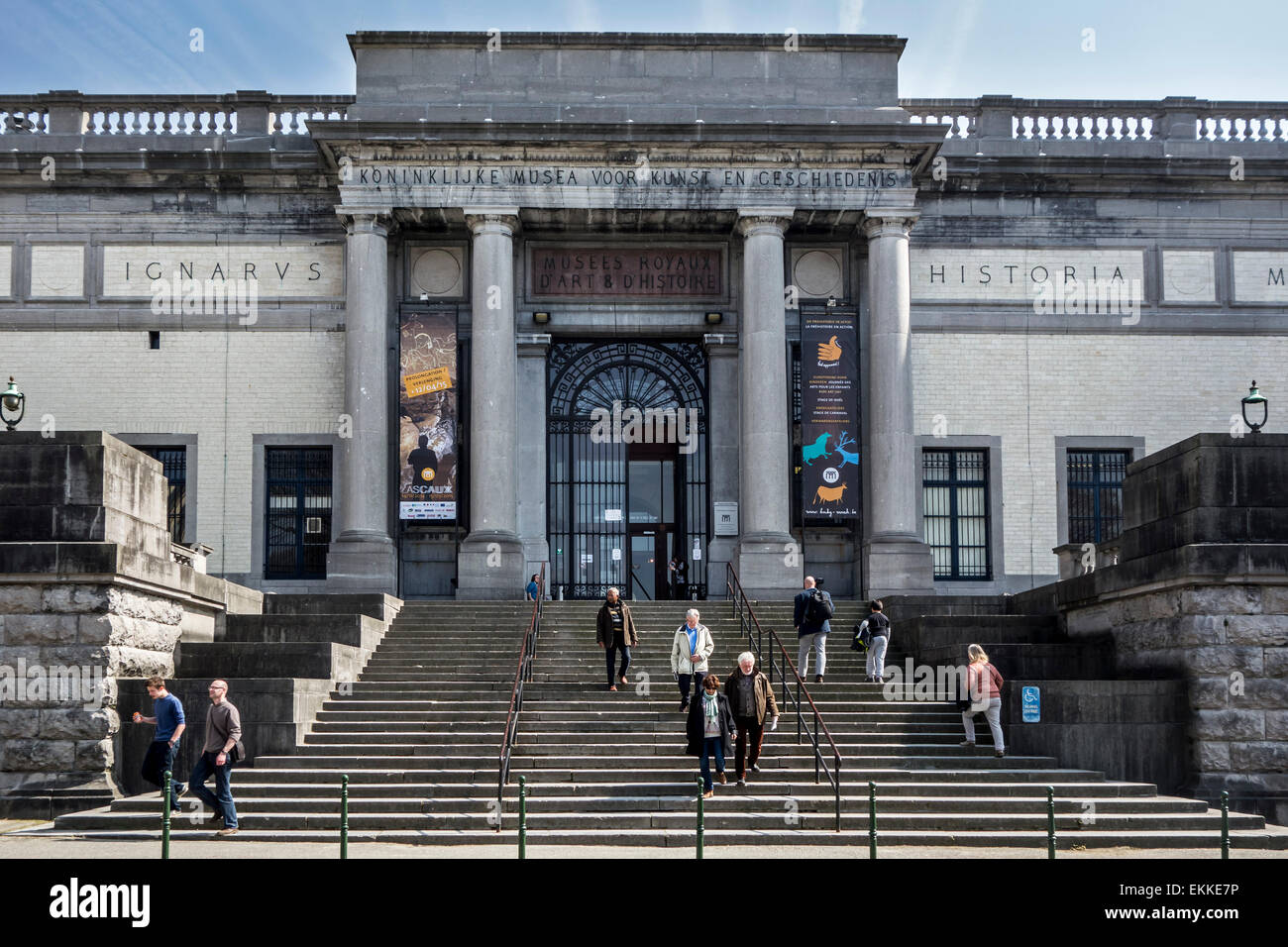 Entrata del Parco del Cinquantenario Museo / Jubelparkmuseum a Bruxelles, in Belgio Foto Stock