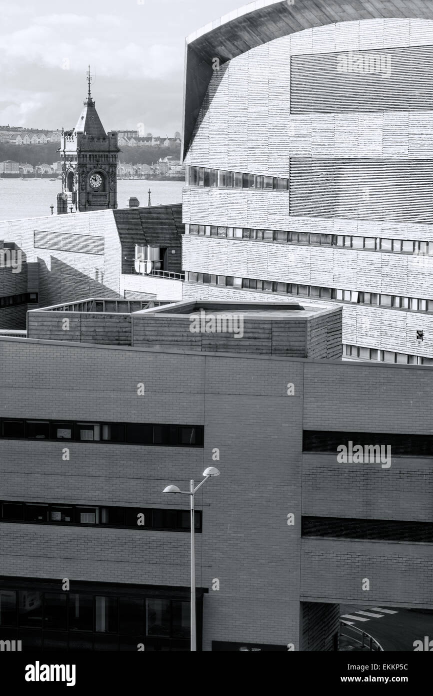 L'Edificio Pierhead presso la Baia di Cardiff, Galles. Foto Stock