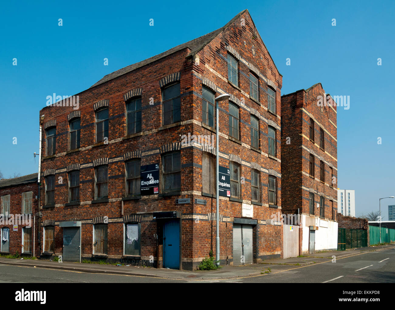 Un vecchio edificio adibito a magazzino, Ancoats, Manchester, Inghilterra, Regno Unito. Noto come il tedesco di magazzino. Foto Stock