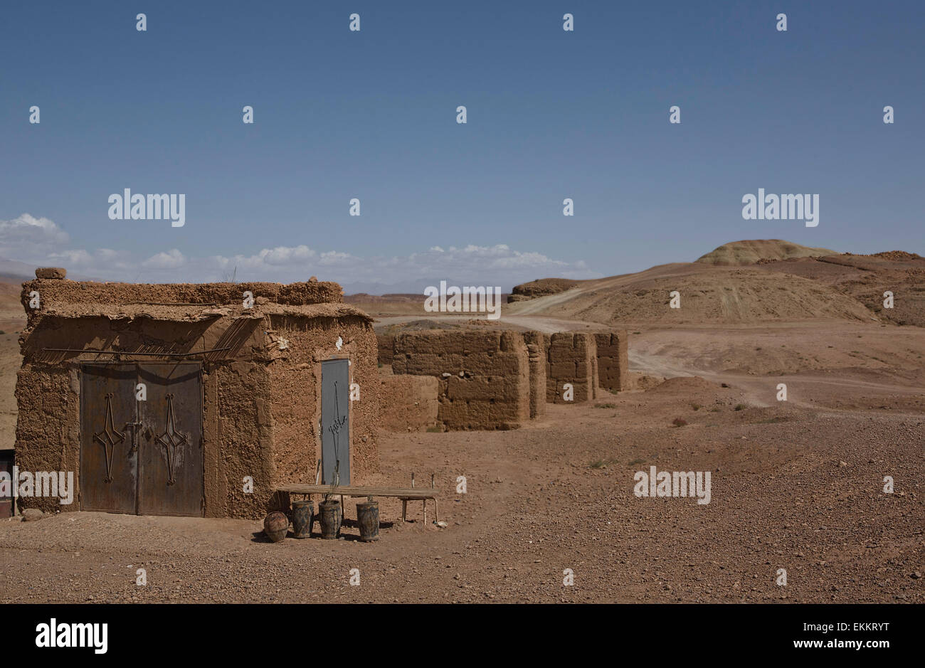 Aït Benhaddou è una città fortificata o ksar, lungo il primo percorso caravan tra Sahara e a Marrakech. Esso è situato in S Foto Stock